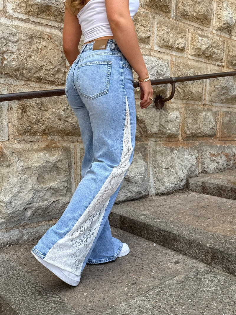 Lace jeans