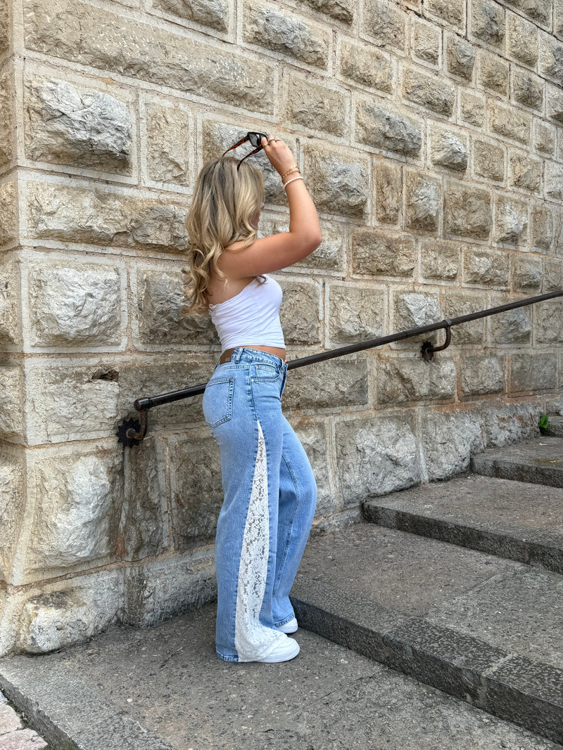 Lace jeans