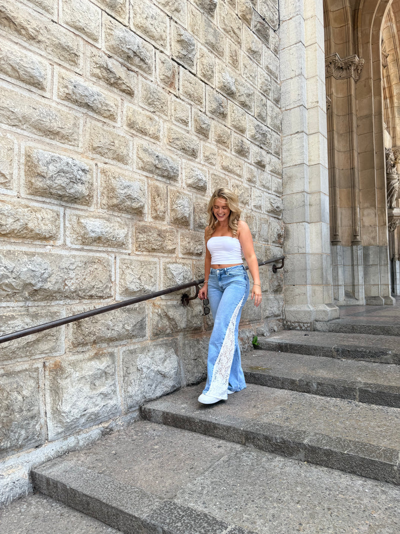 Lace jeans