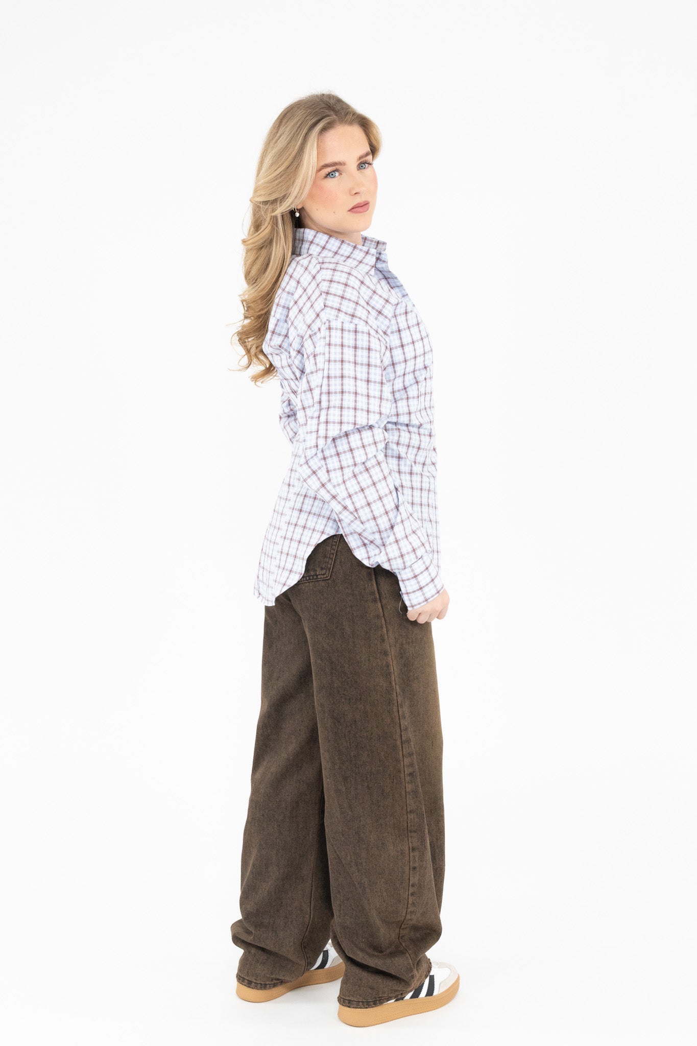 Relaxed Checked Blouse