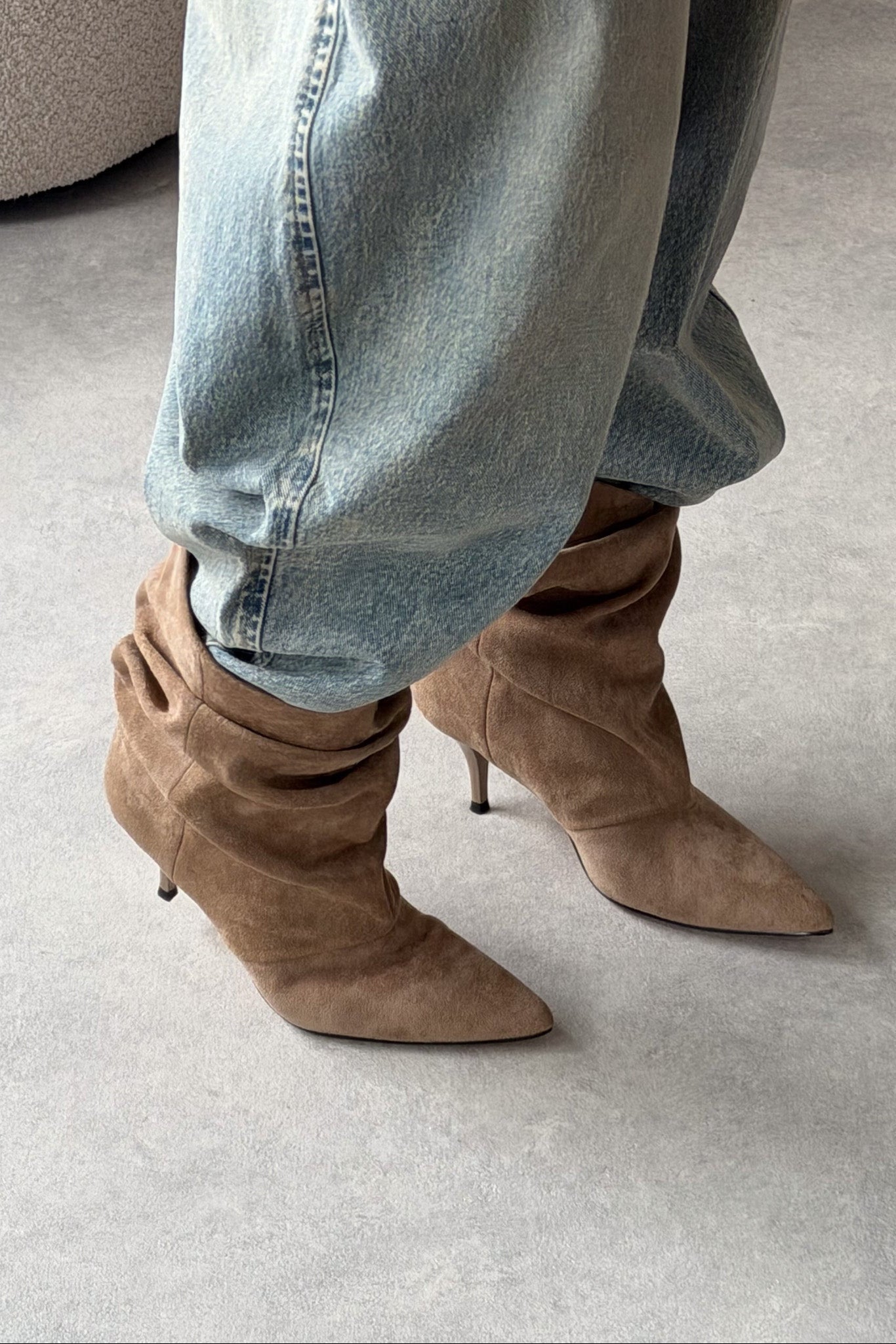 Iconic Suede Slouch Heels