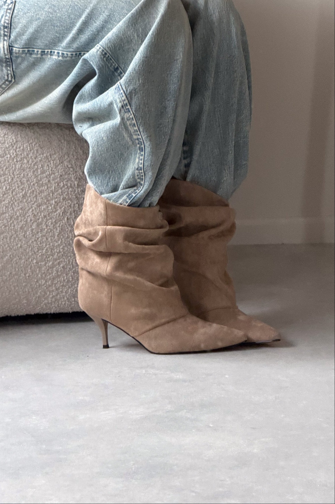 Iconic Suede Slouch Heels