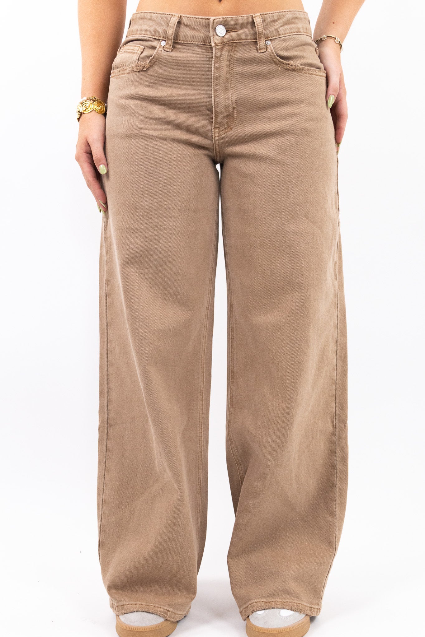 Baggy Fit Wide Jeans - Stretch