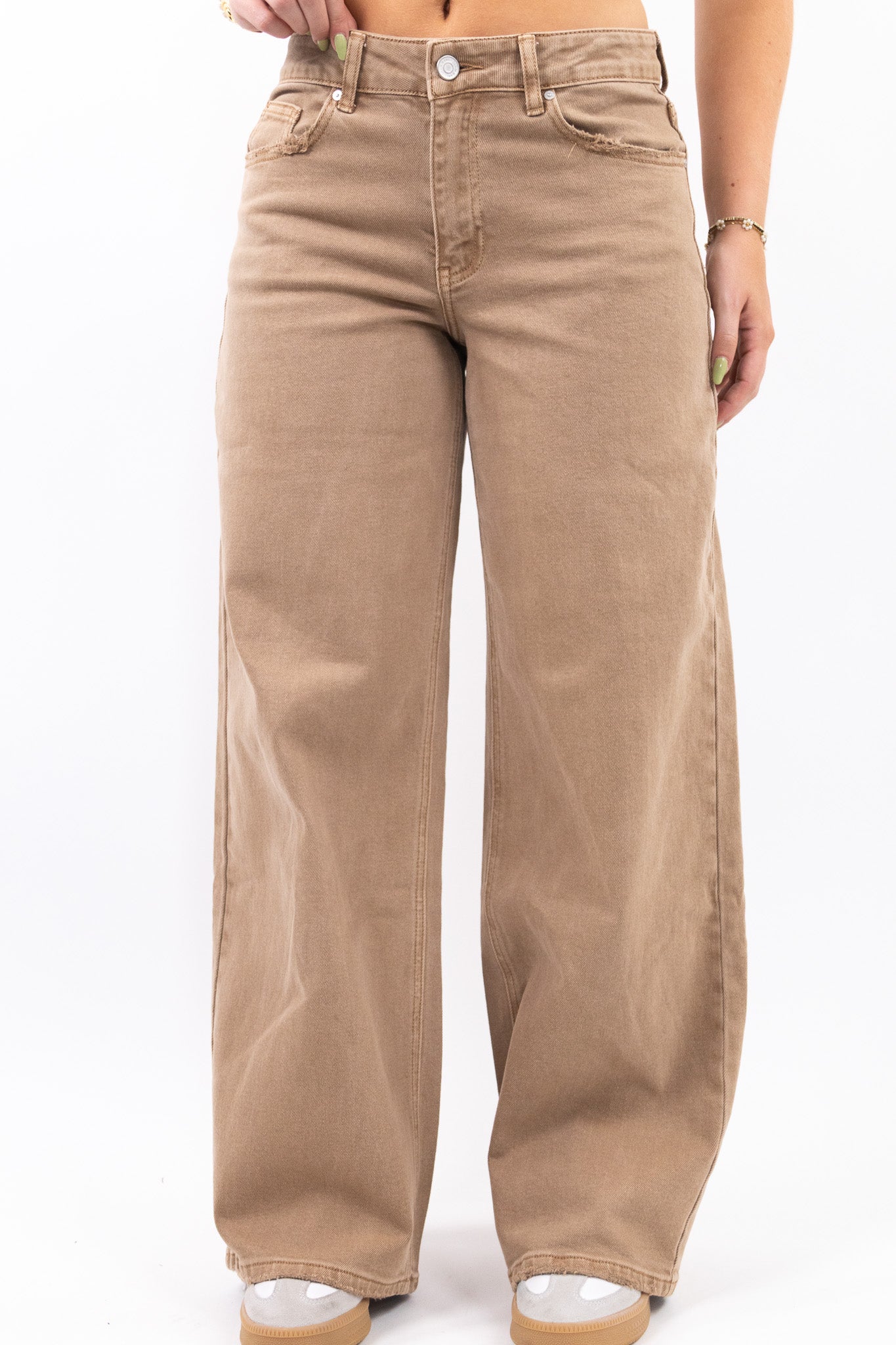 Baggy Fit Wide Jeans - Stretch