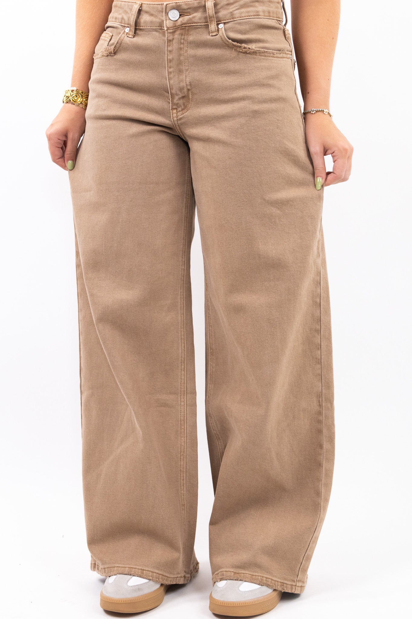 Baggy Fit Wide Jeans - Stretch