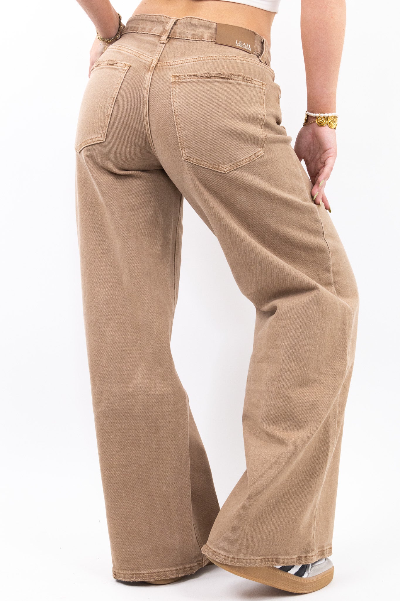 Baggy Fit Wide Jeans - Stretch