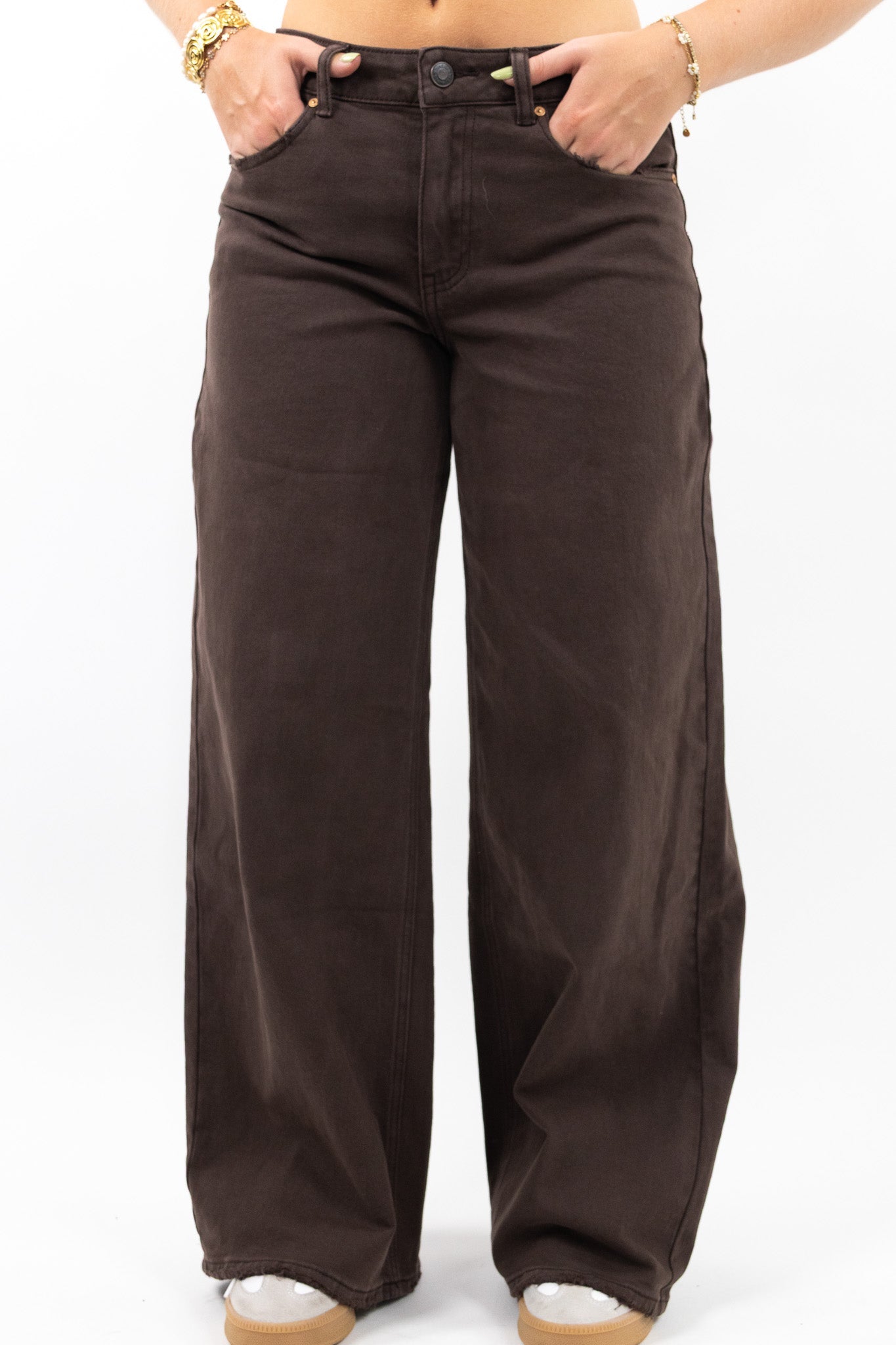 Baggy Fit Wide Jeans - Stretch