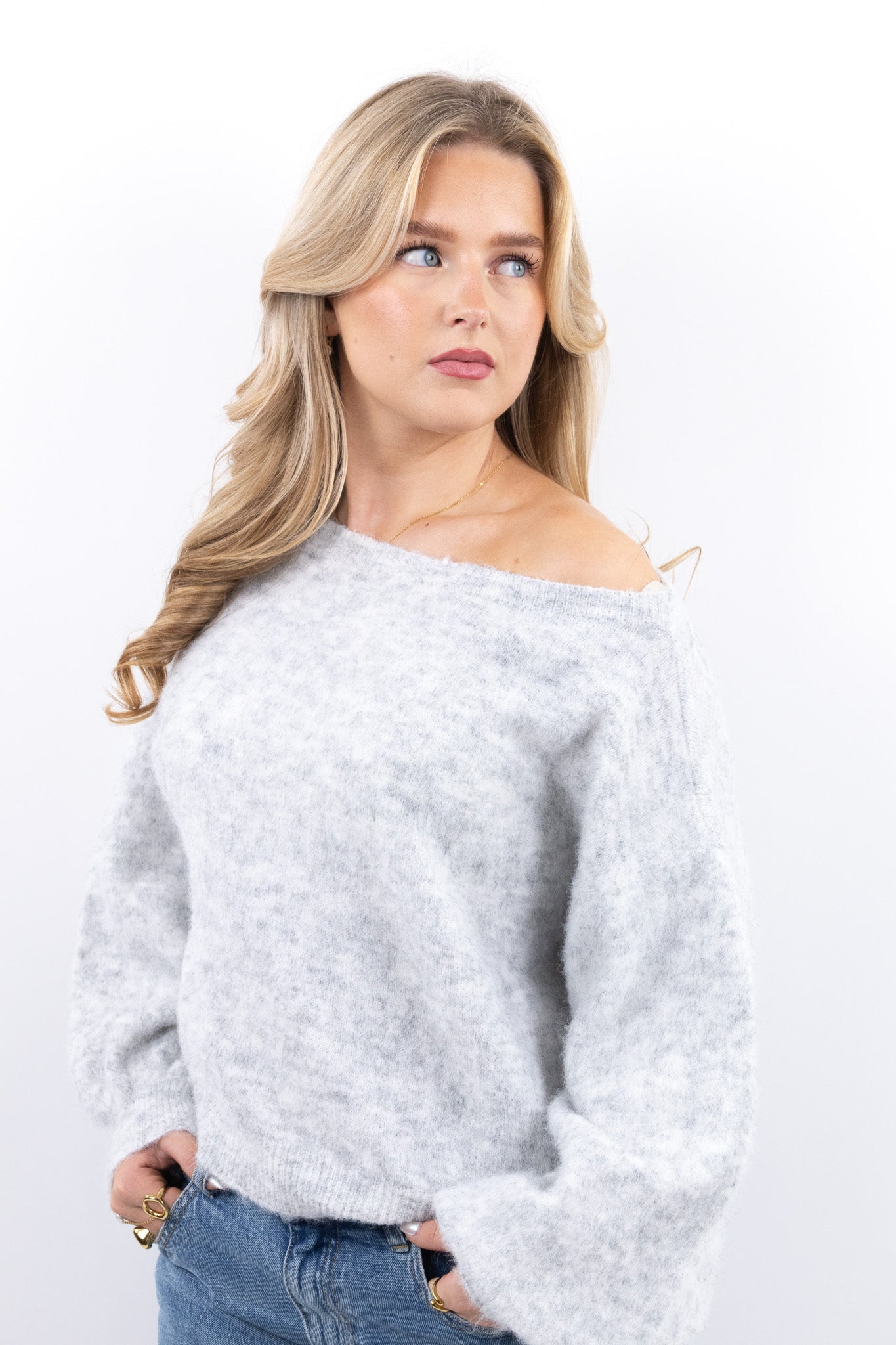 Cloudy Off Shoulder Knit