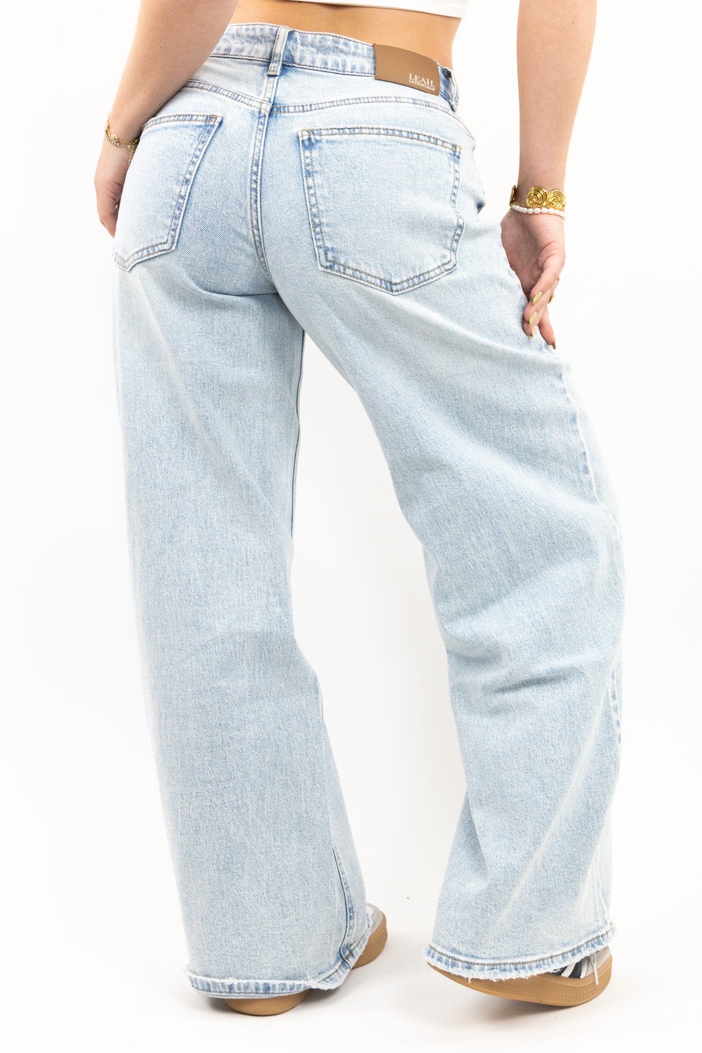 Baggy Fit Wide Jeans - Stretch