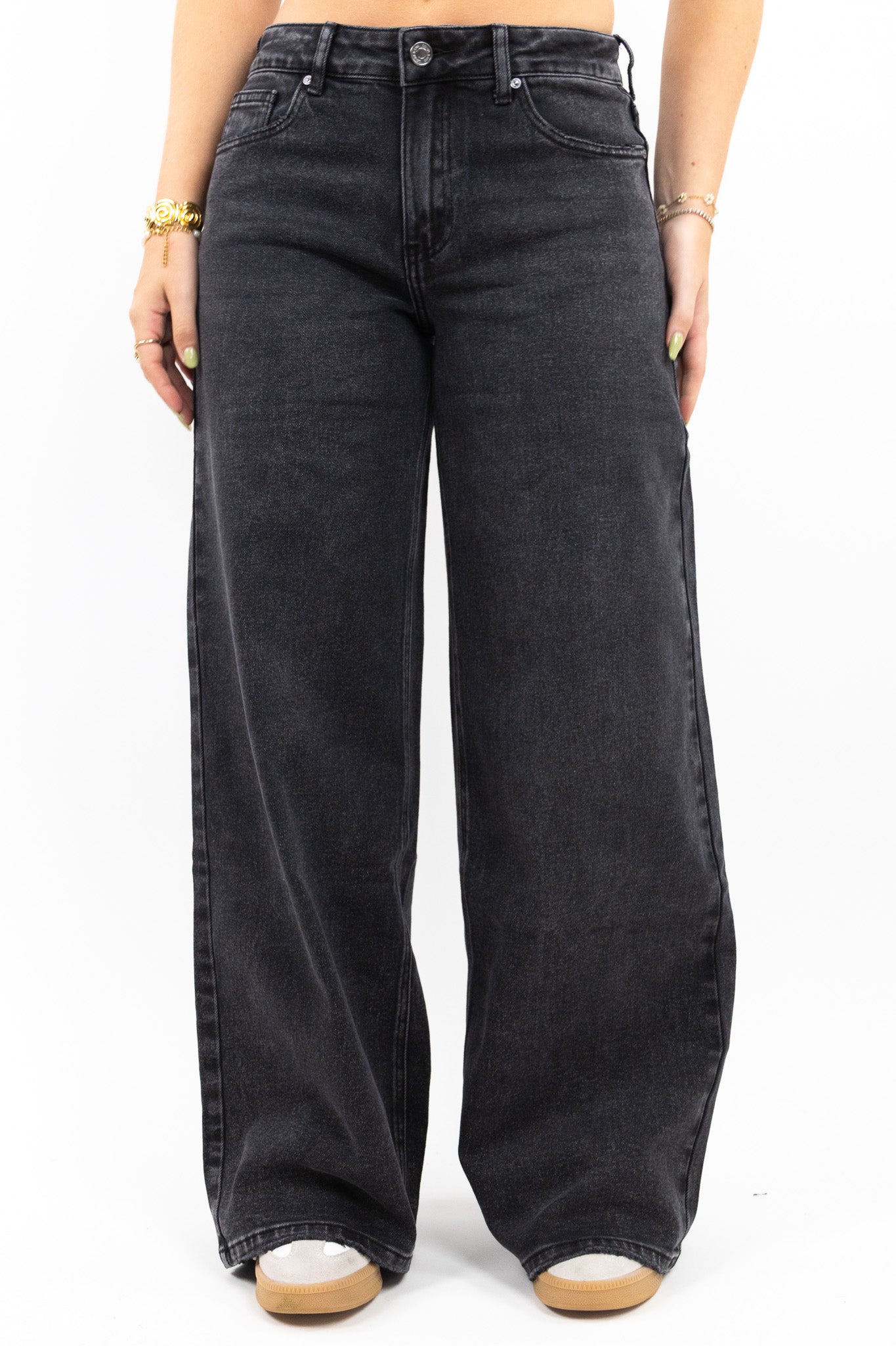 Baggy Fit Wide Jeans - Stretch