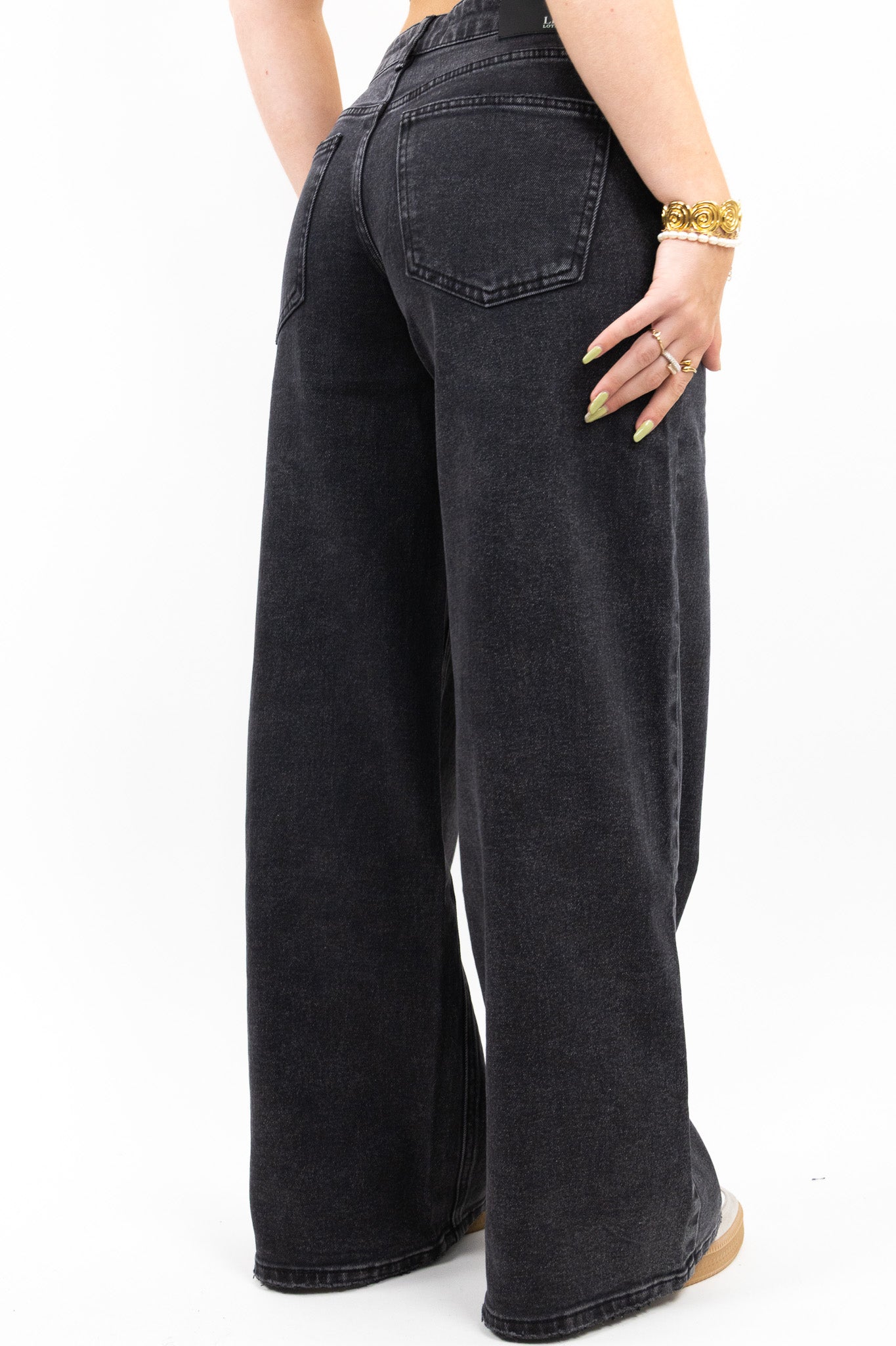 Baggy Fit Wide Jeans - Stretch
