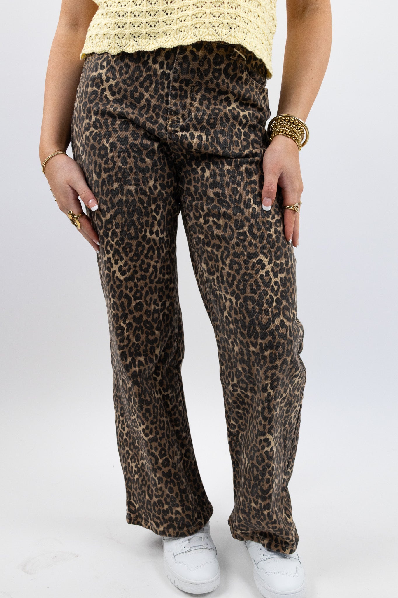 Feline petite leopard jeans - stretch
