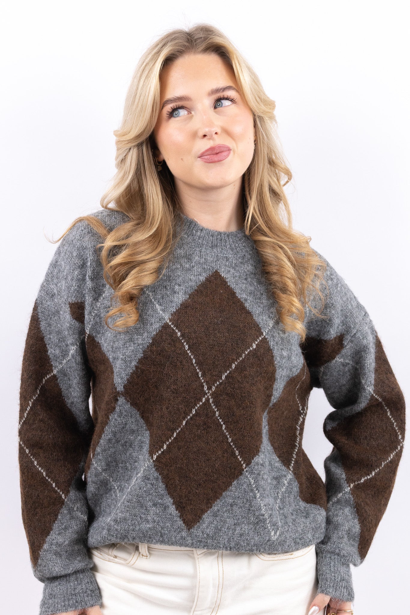 Argyle Knit Sweater