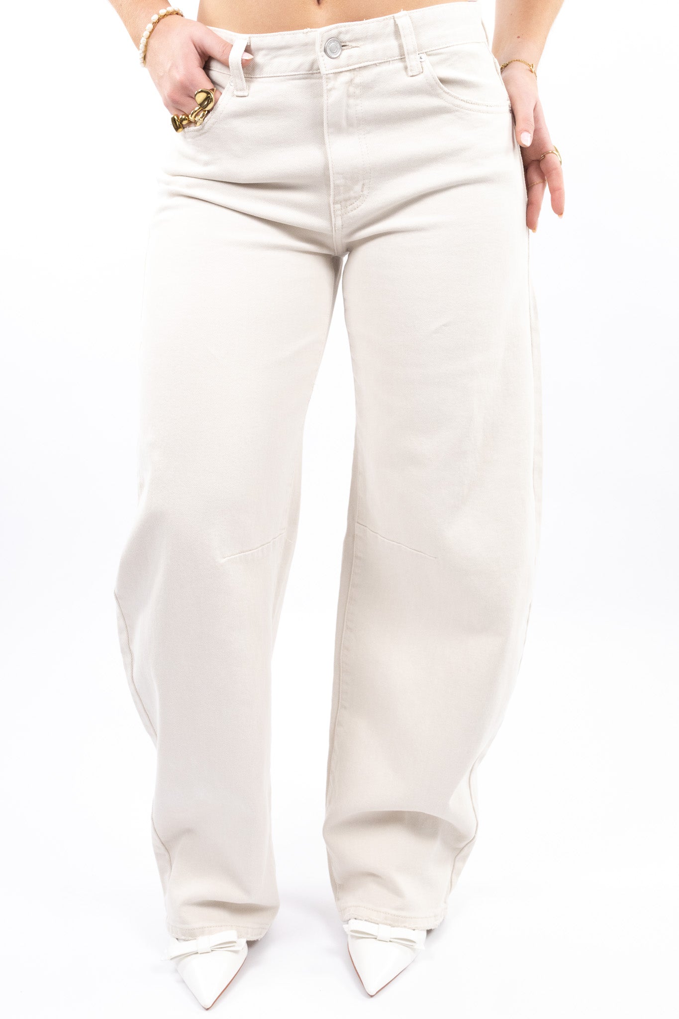 OHGA バルーン BALLONトップス アイボリー Gaia balloon jeans OHGA バルーン BALLONトップス アイボリー Gaia balloon jeans