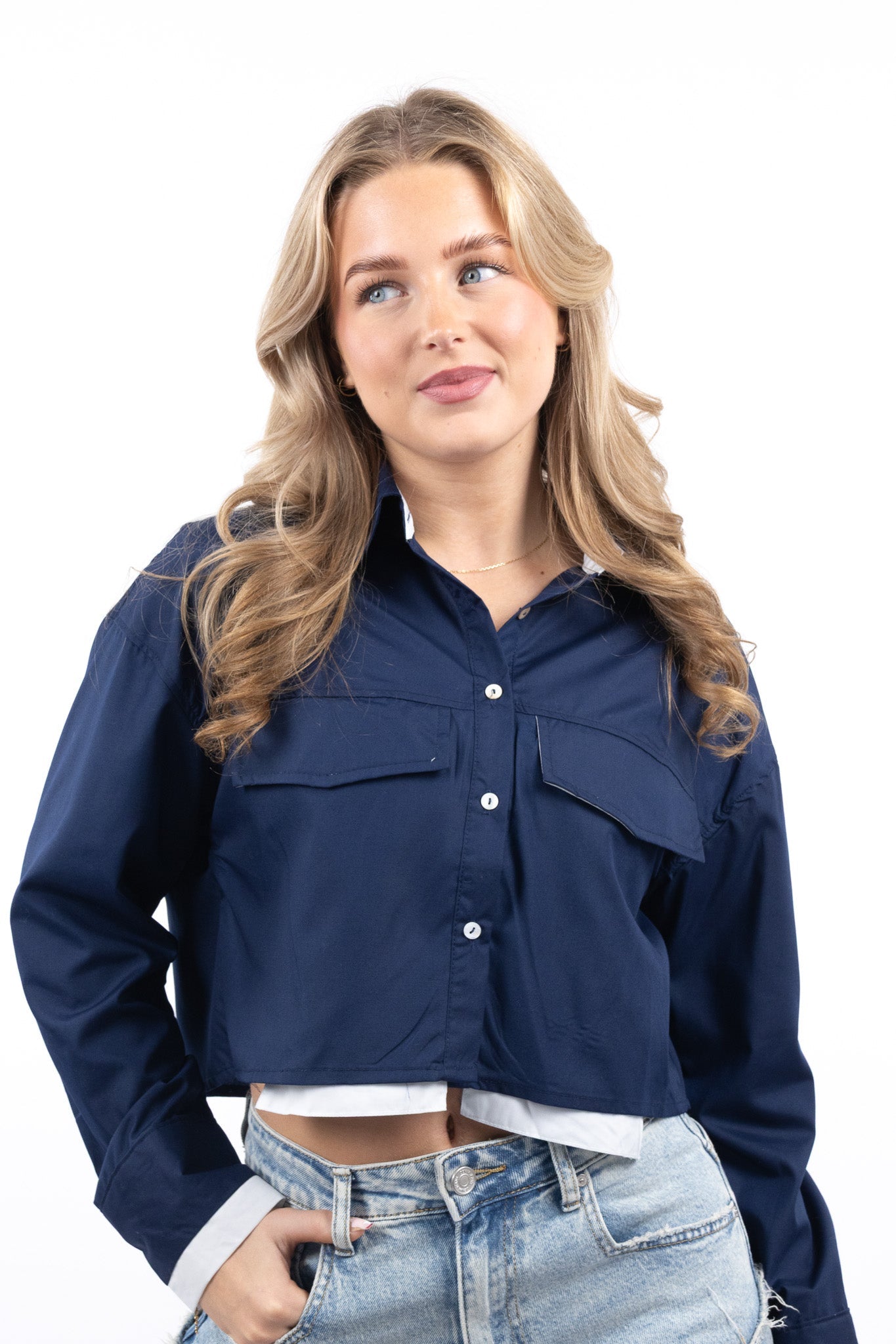 Cropped Utility Shirt