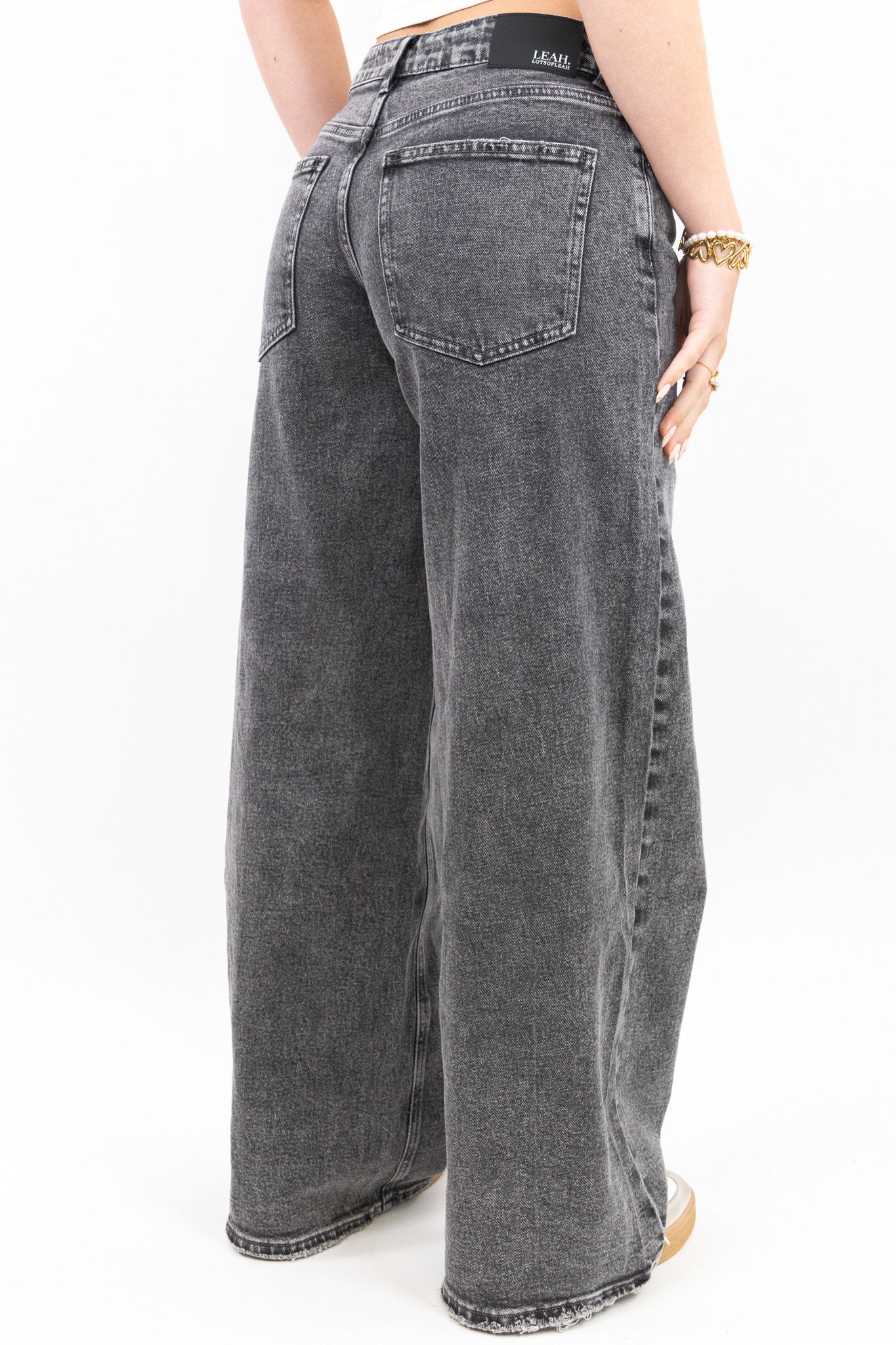 Baggy Fit Wide Jeans - Stretch