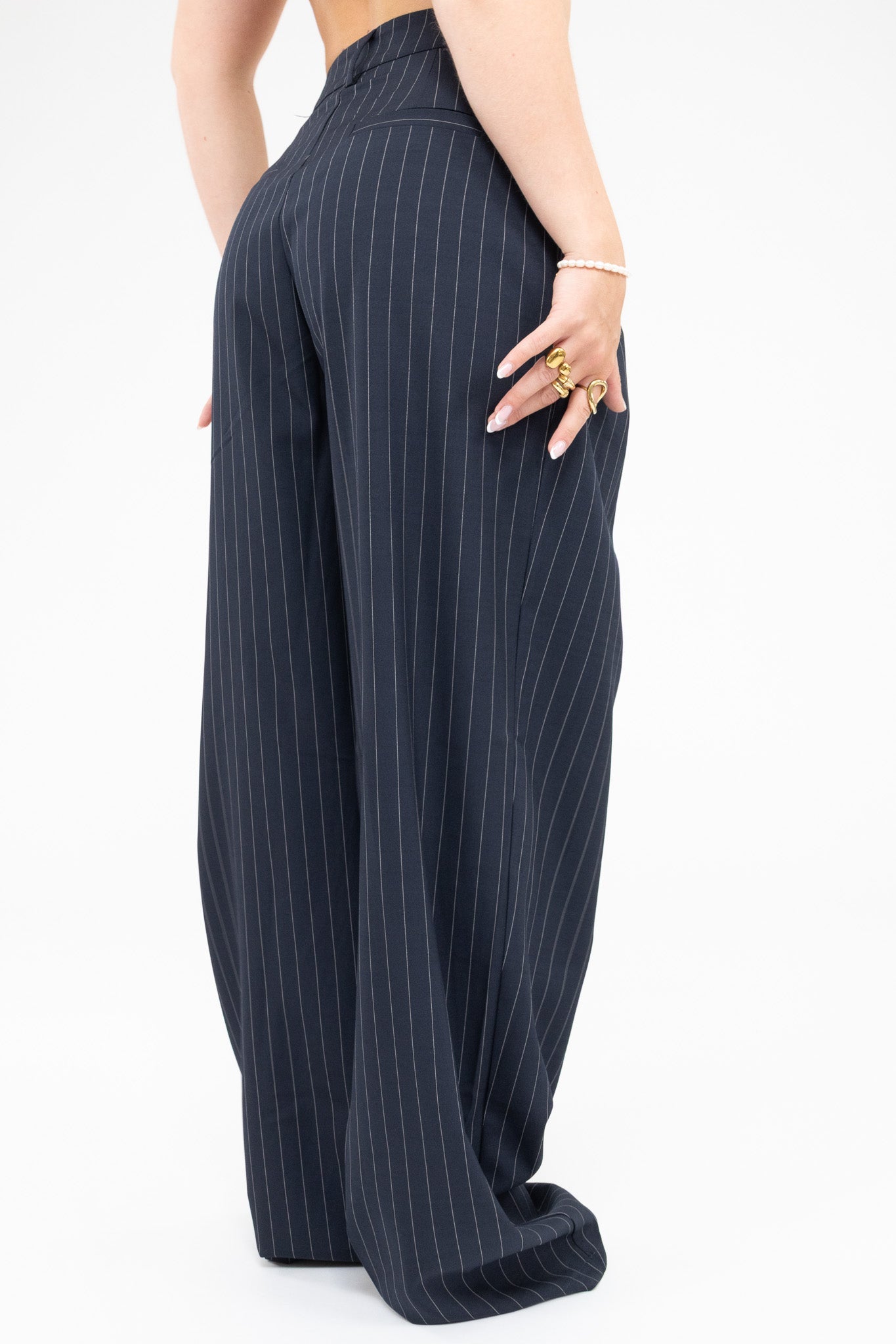 Pinstripe Pleated Pantalon Tall
