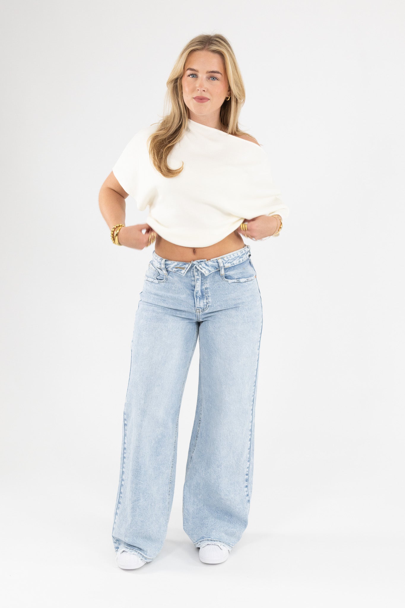 Basic Fold Over Jeans