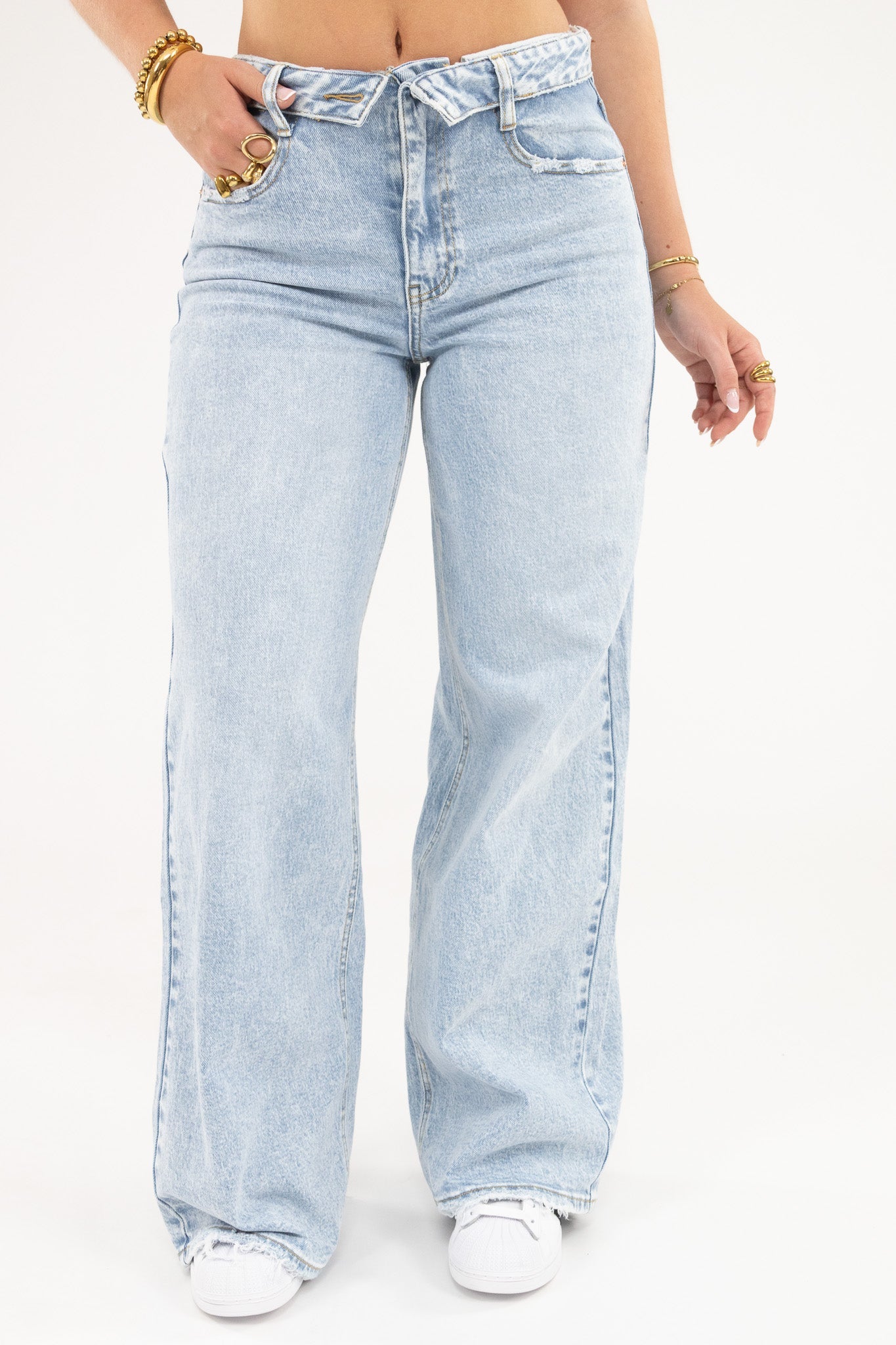 Basic Fold Over Jeans