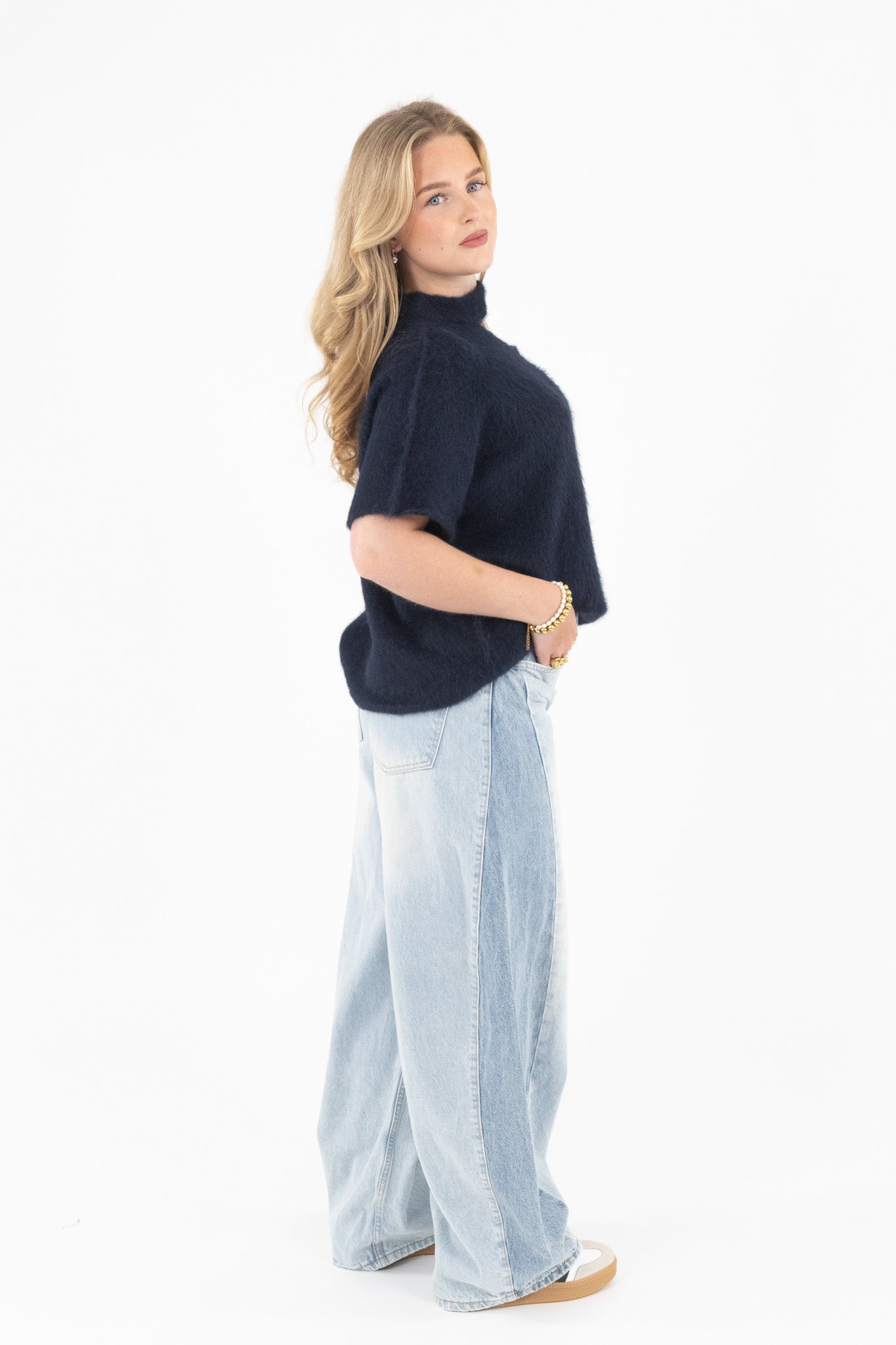 Cut Out Shoulder Knit