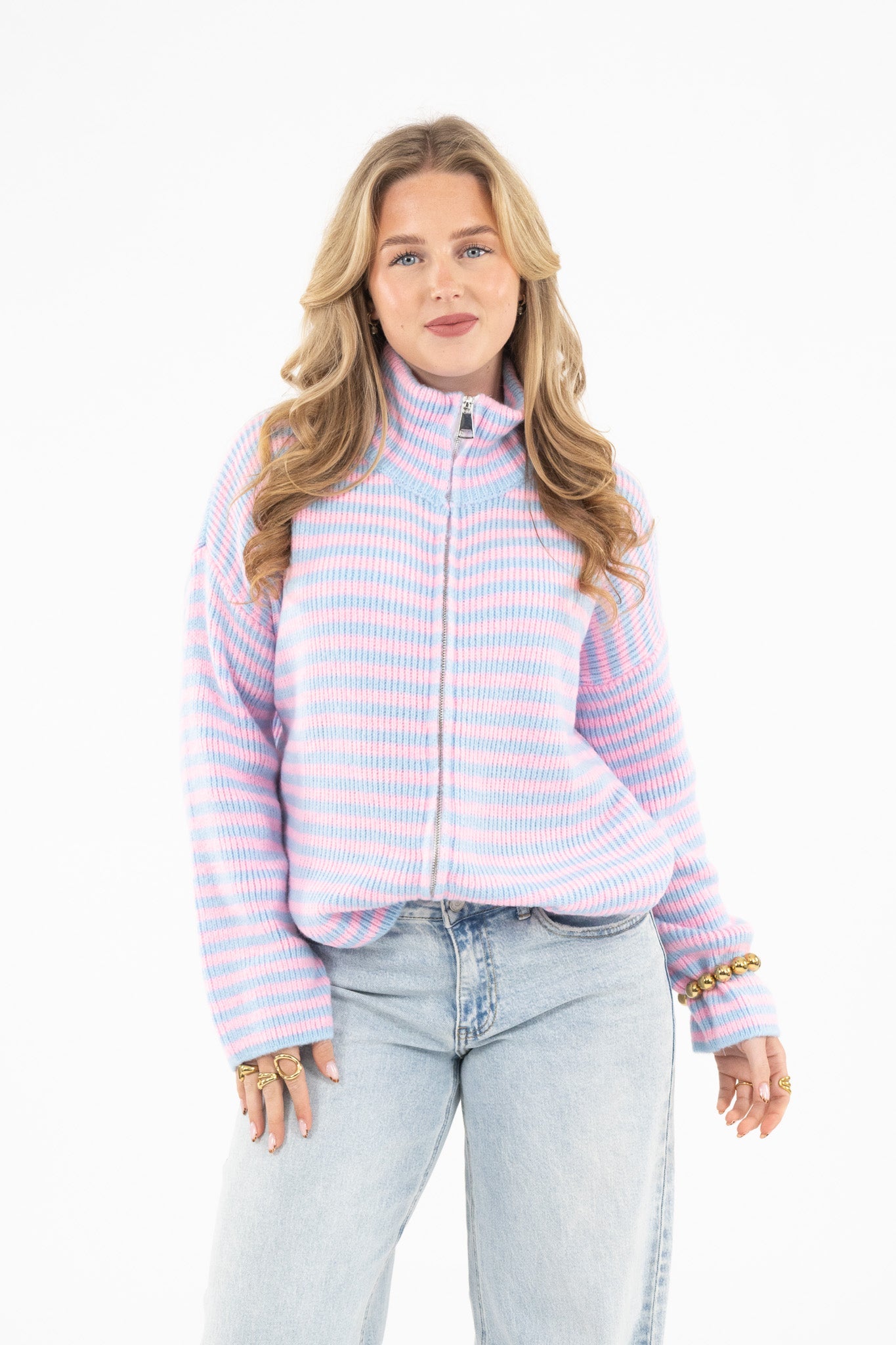 Ribbed Zip Cardigan