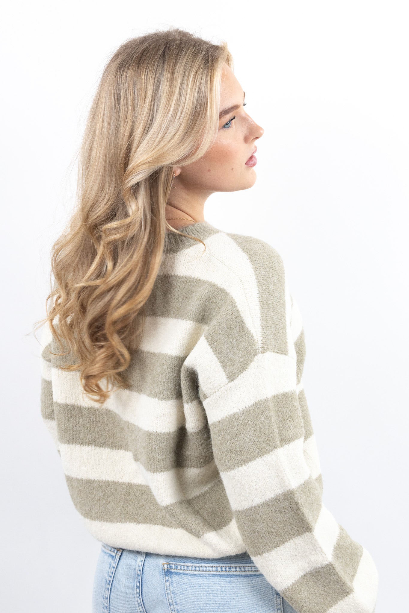 Soft Striped Knit Sweater