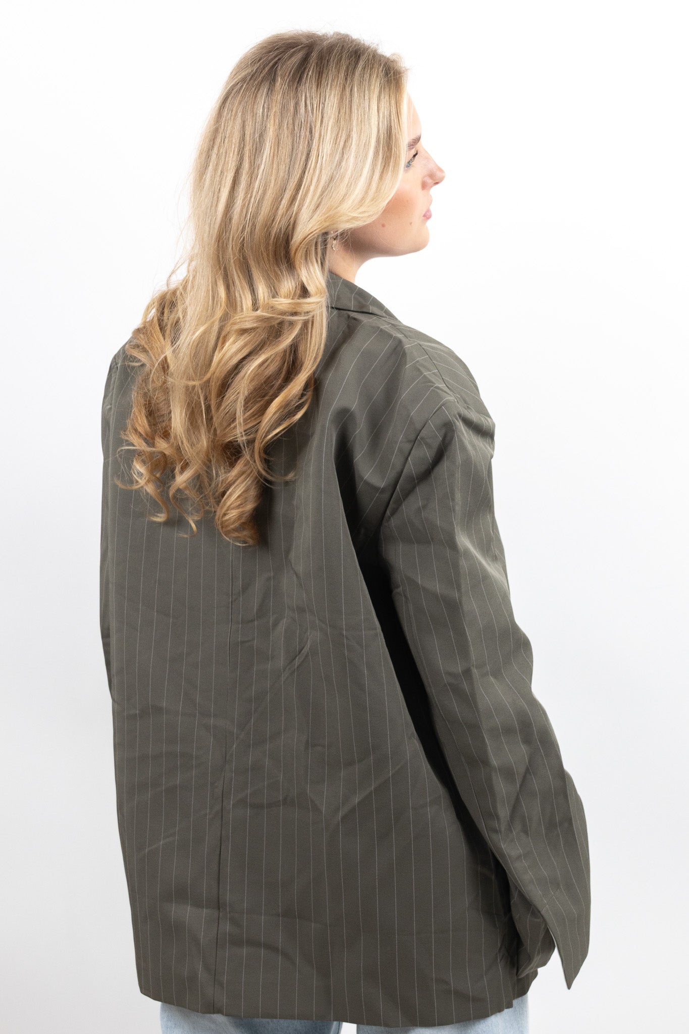 City Stripe Oversized Blazer