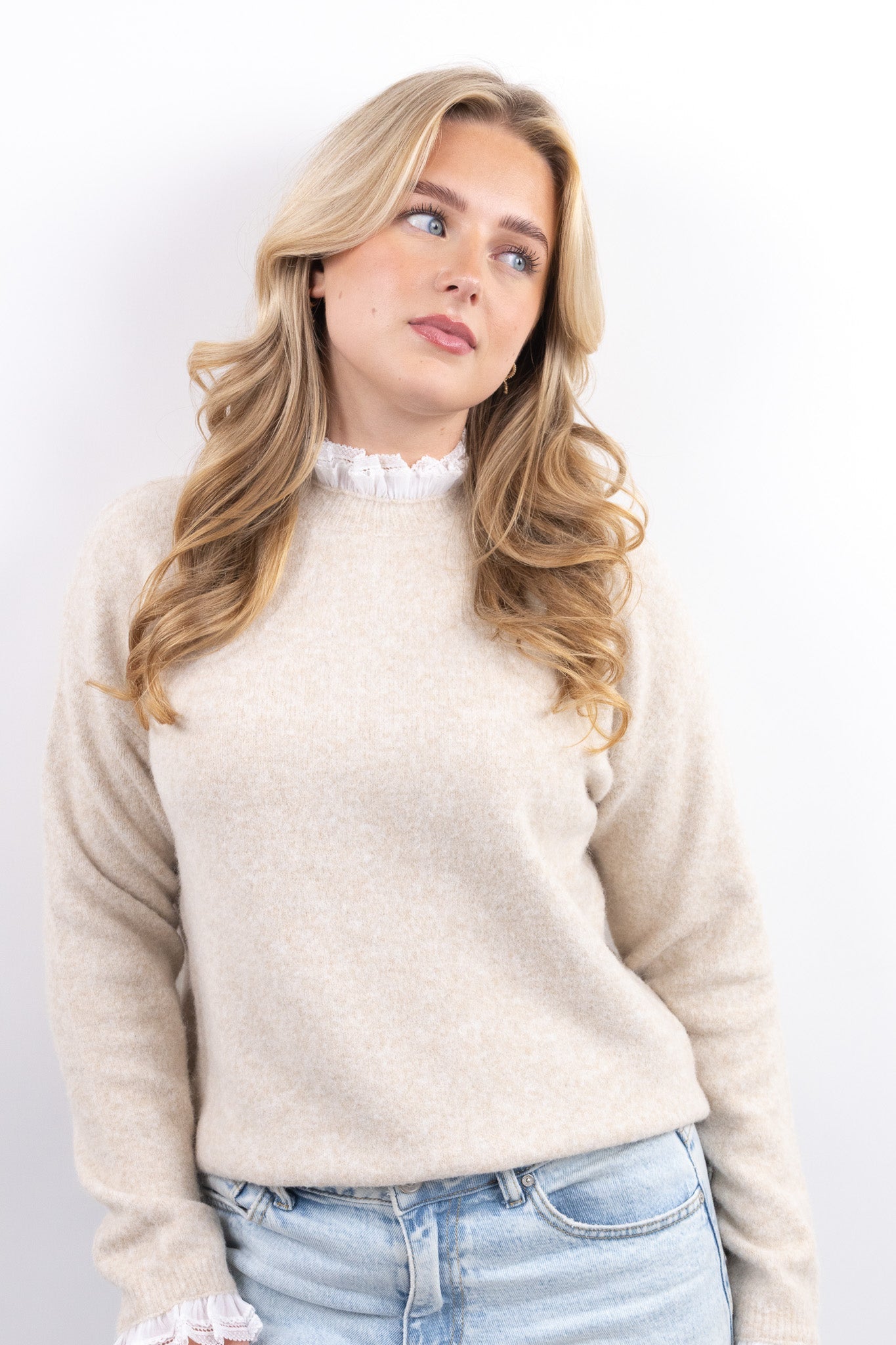 Soft Lace Detail Knit