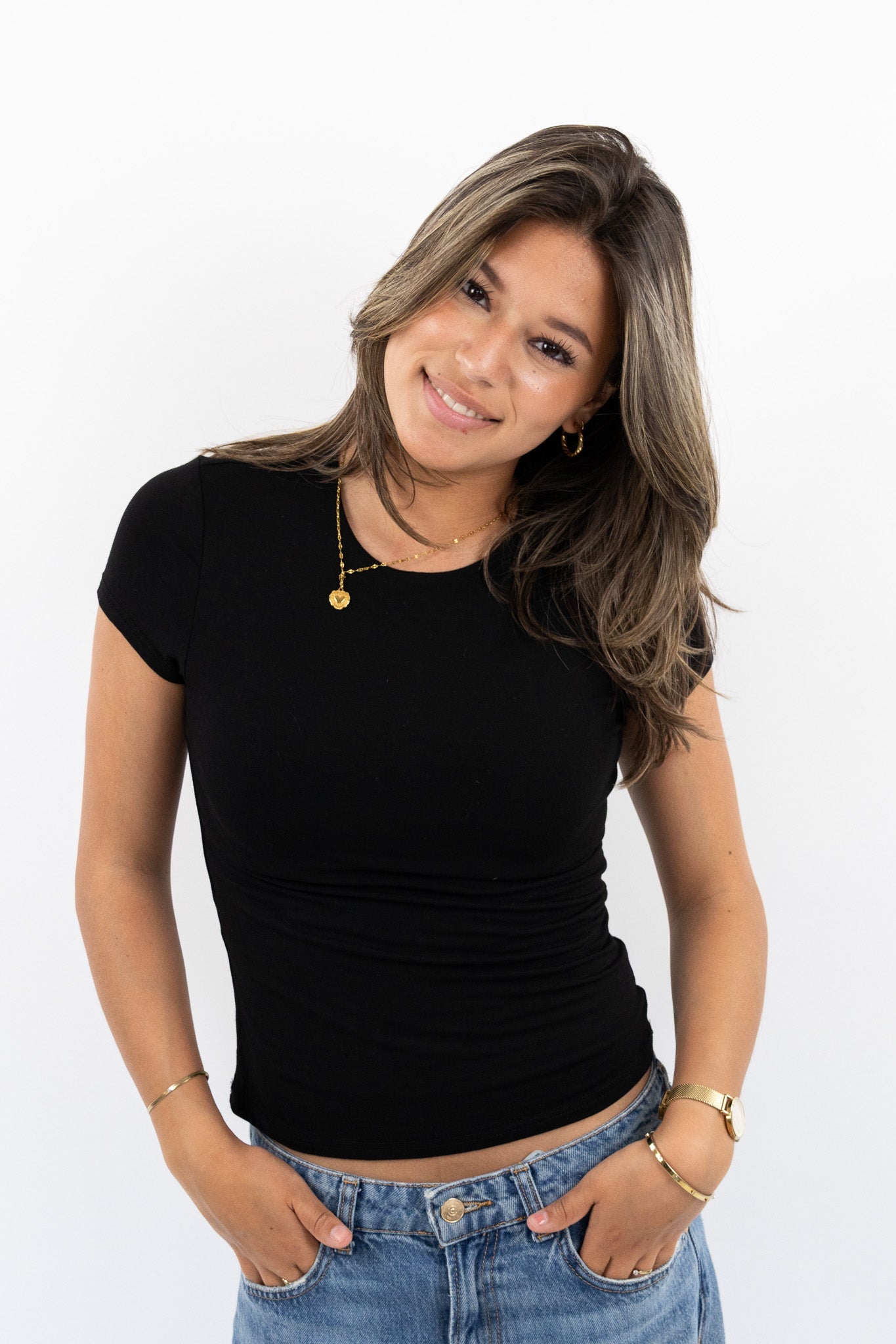 Leah base top short sleeve