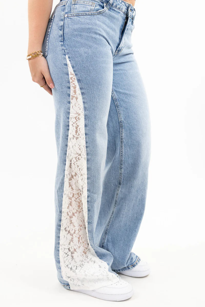 Lace jeans