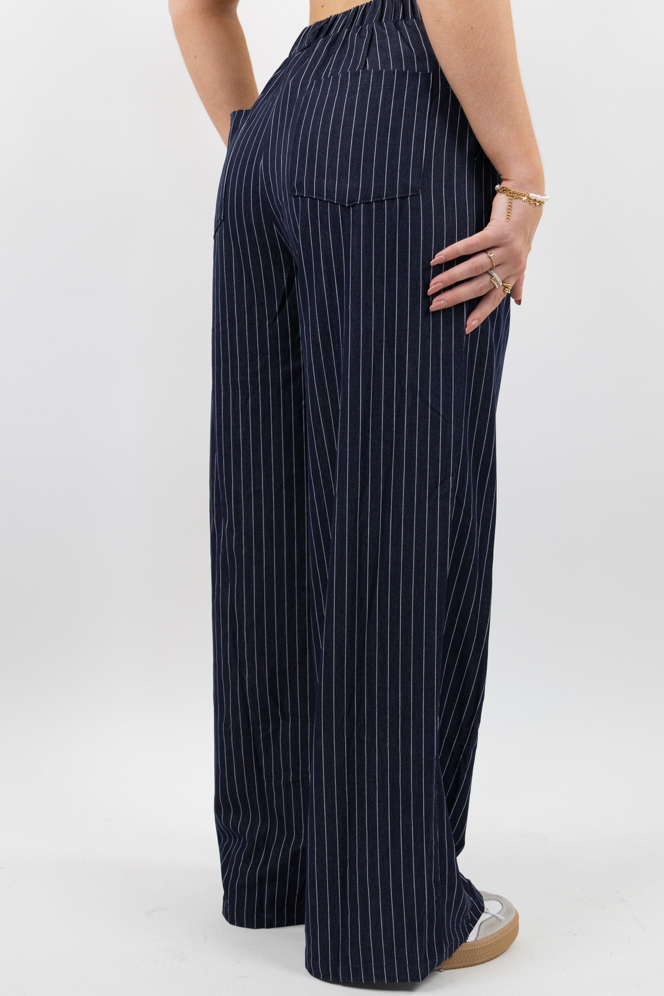 Pinstripe Wide Leg Pants