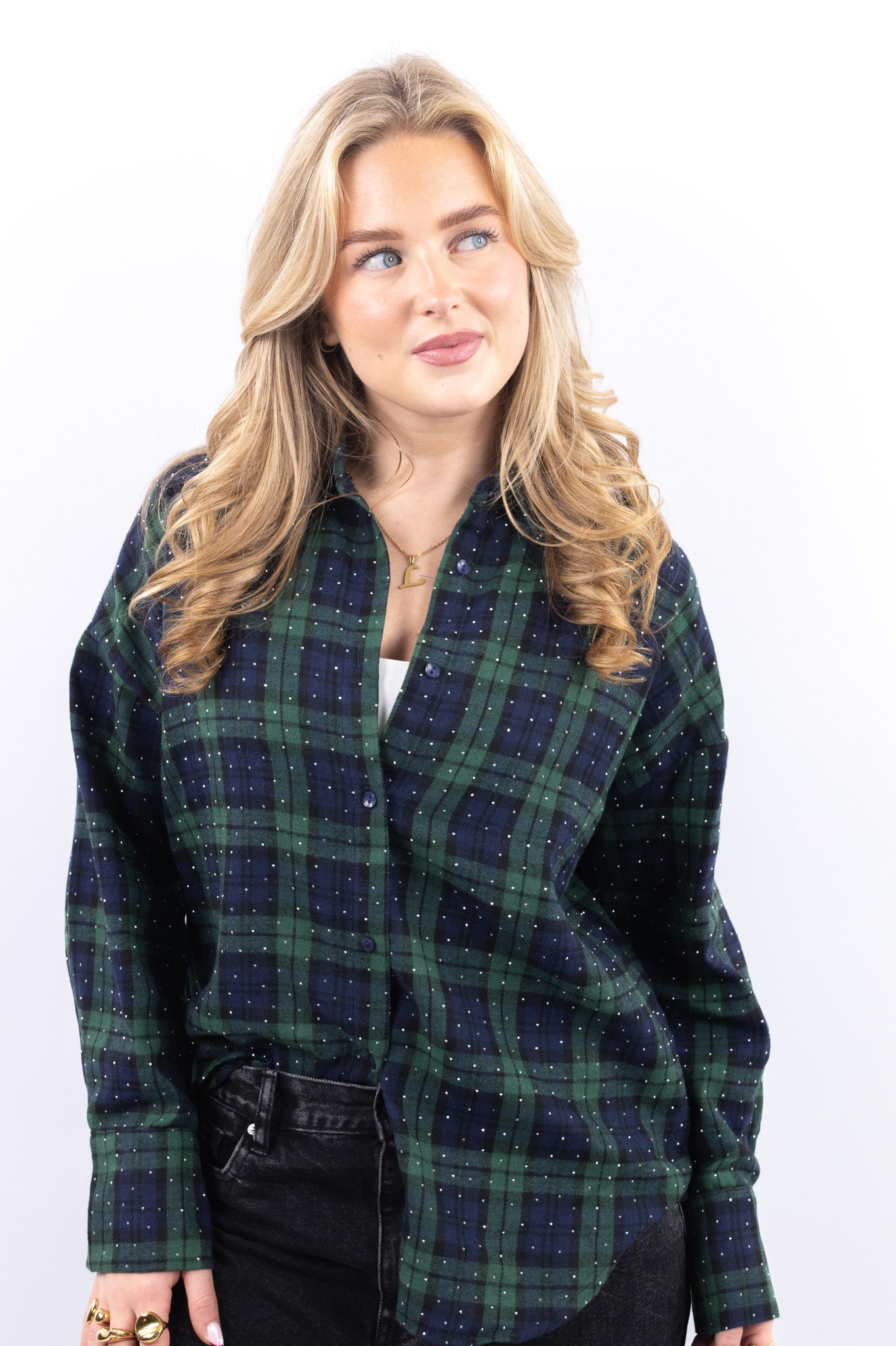 Sparkle Check Blouse