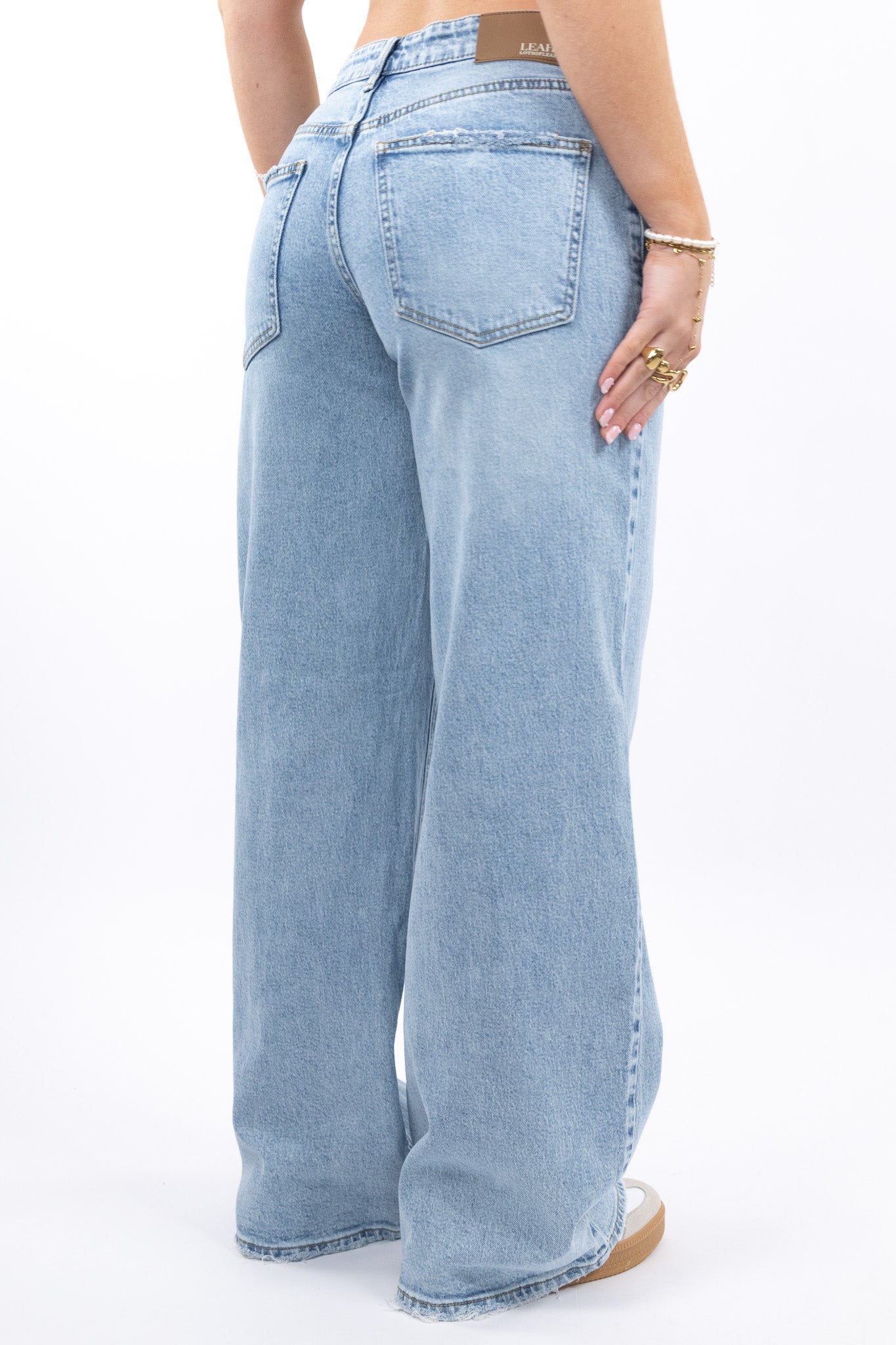 Baggy Fit Wide Jeans - Stretch