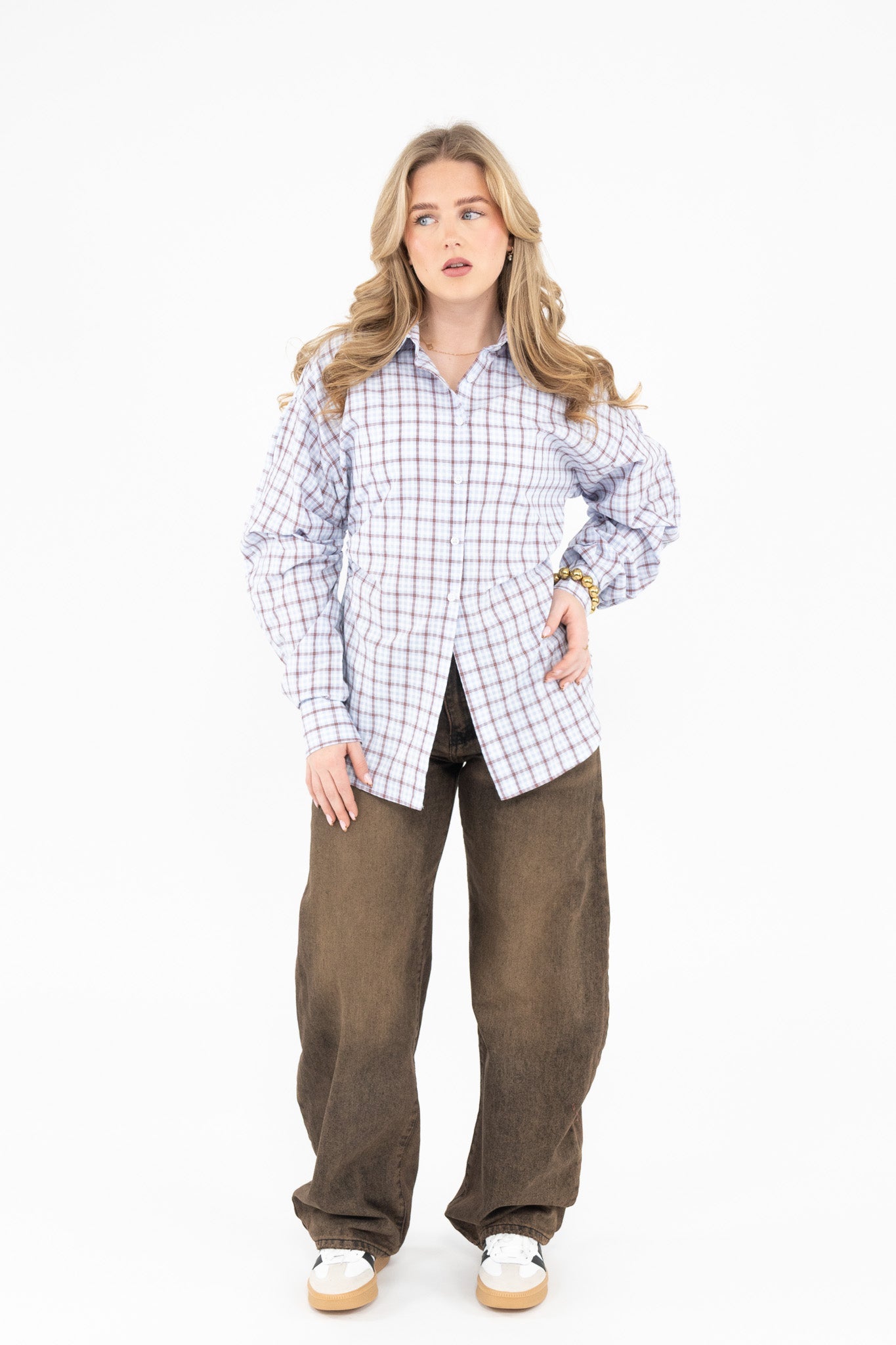 Relaxed Checked Blouse