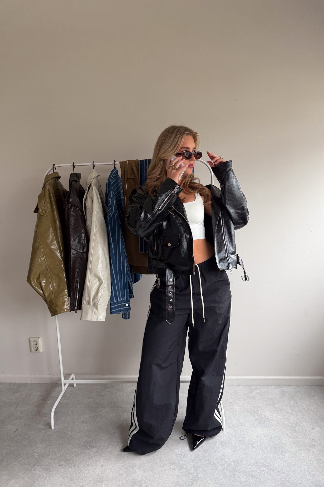 Sporty Wide Leg Pants