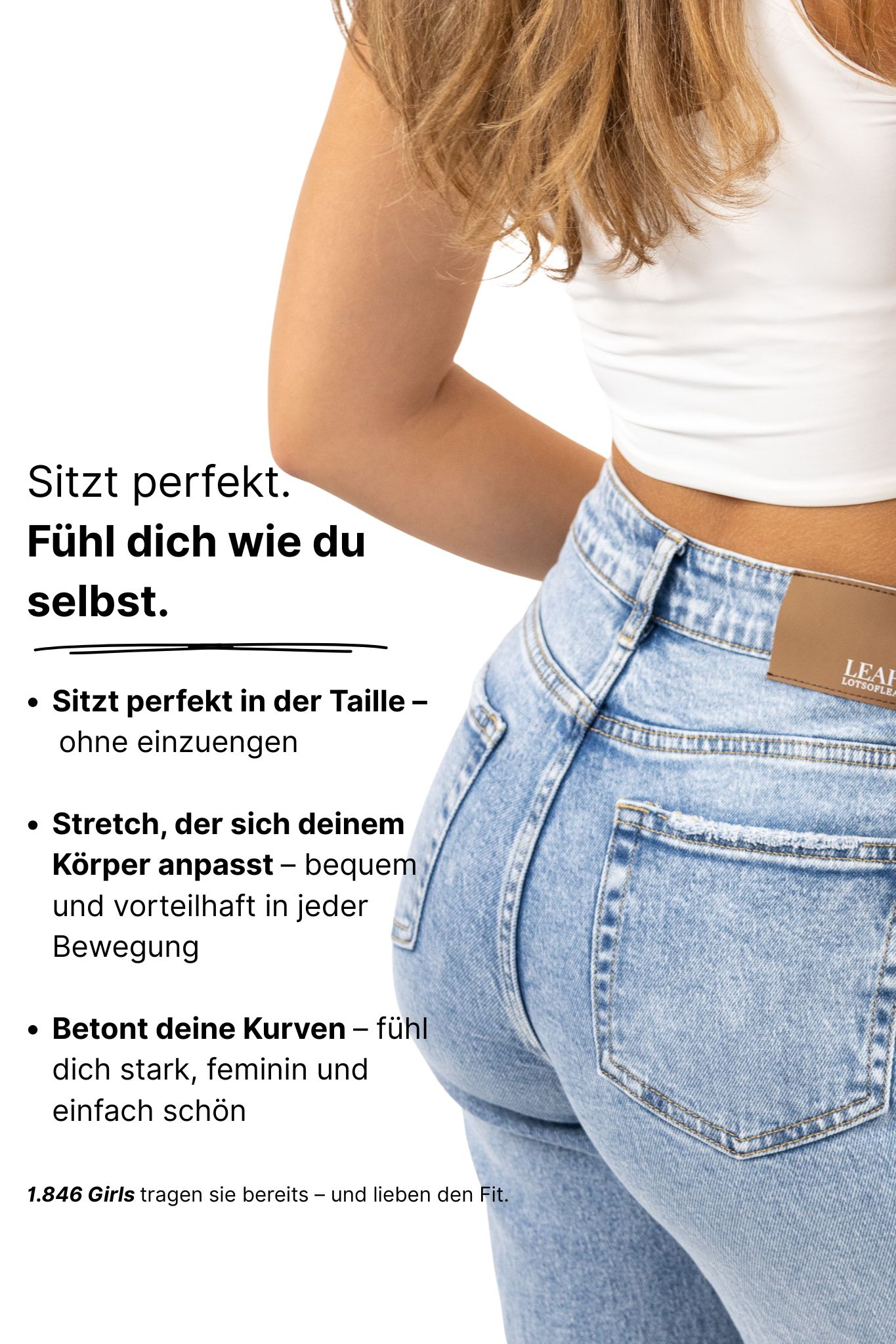 Leah wide leg jeans - stretch