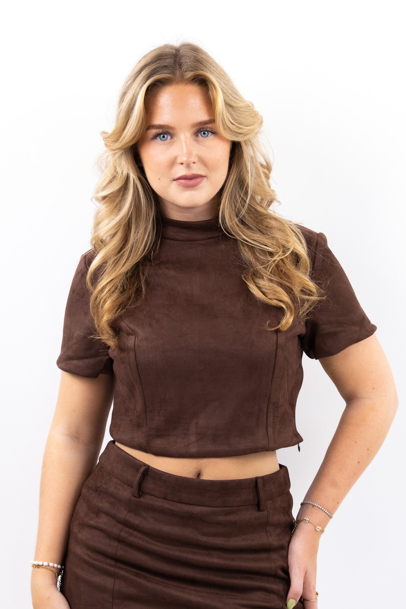 Suede Crop Top