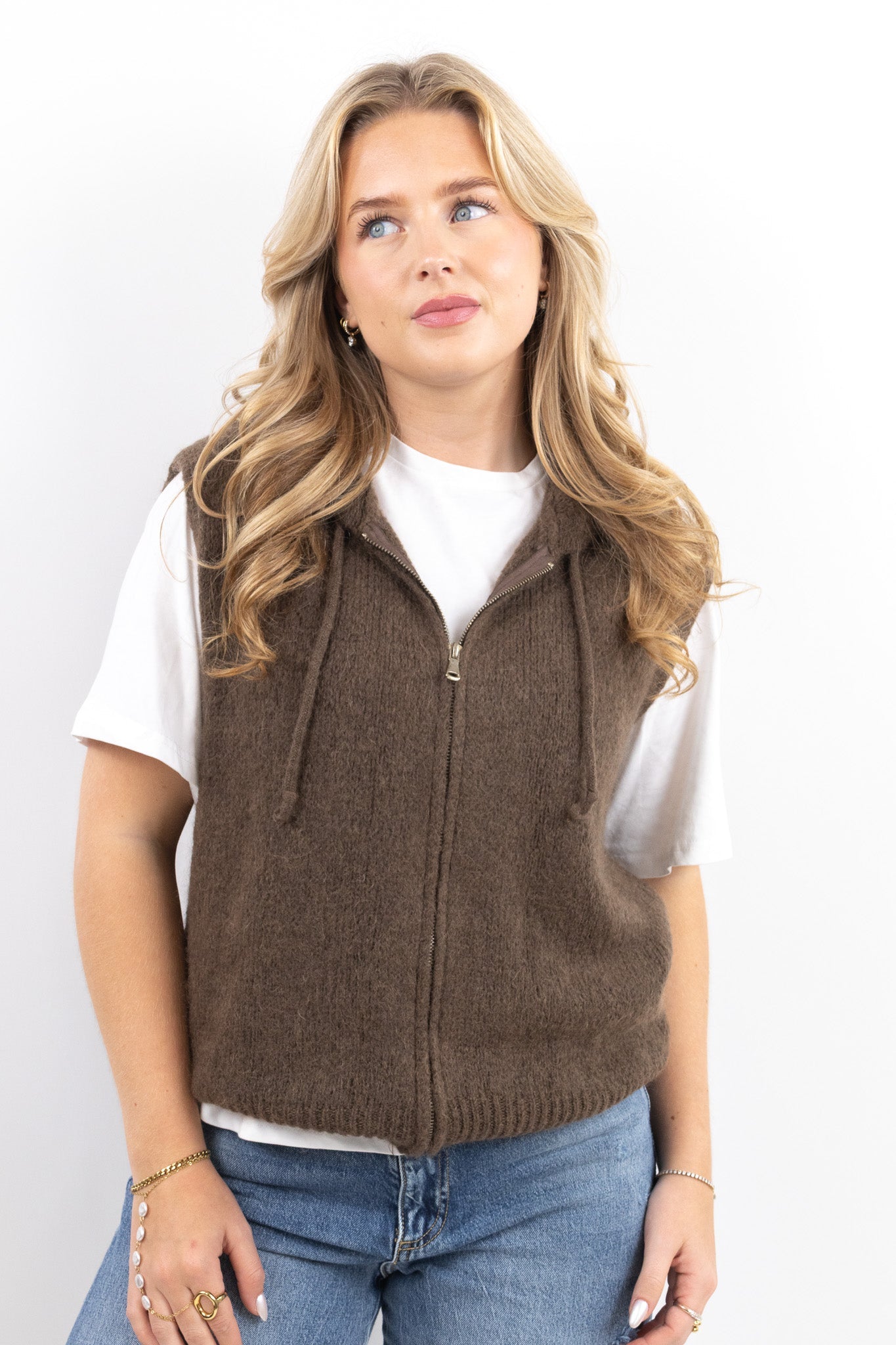 Comfy Hooded Knit Vest