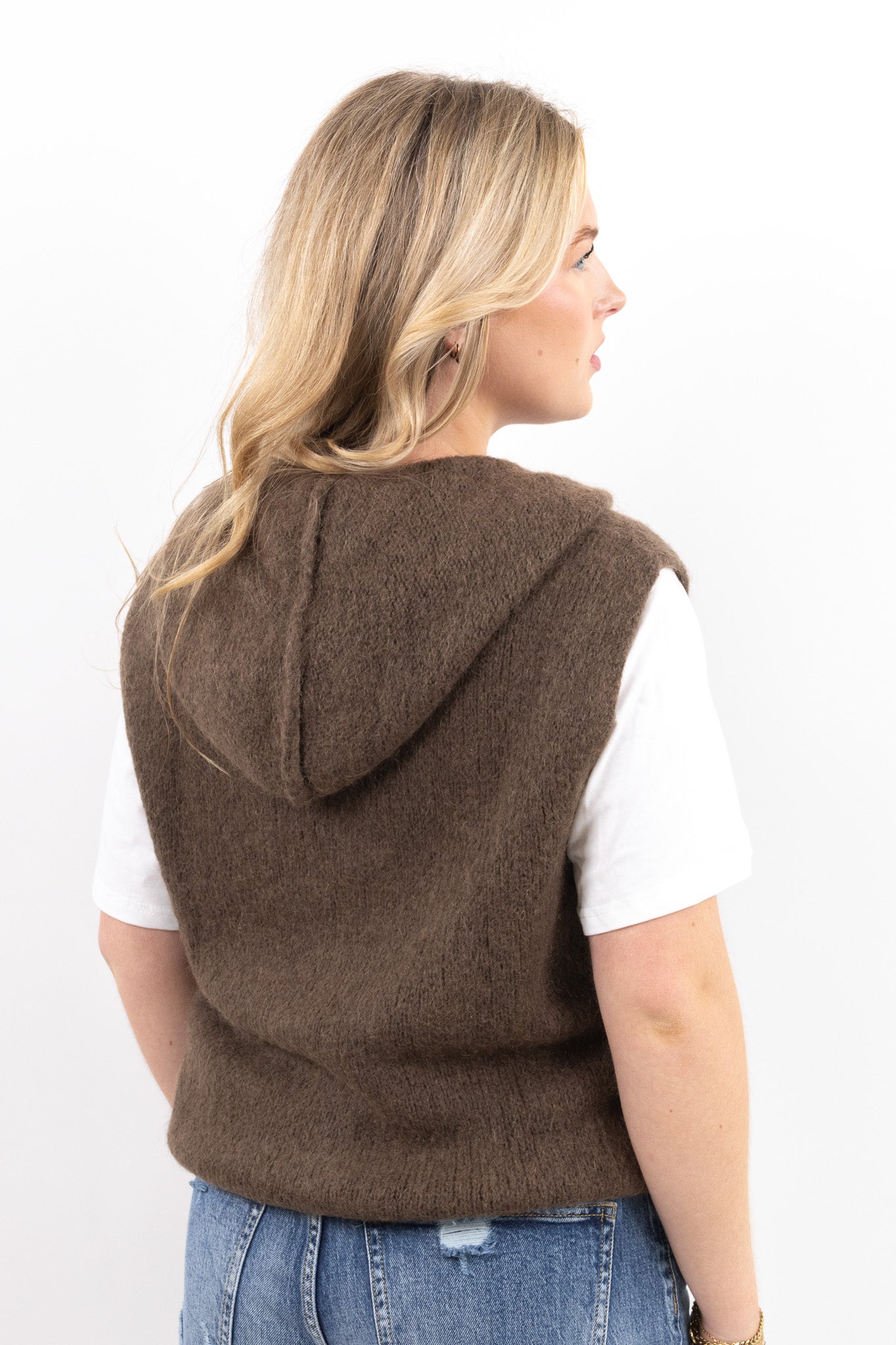 Comfy Hooded Knit Vest