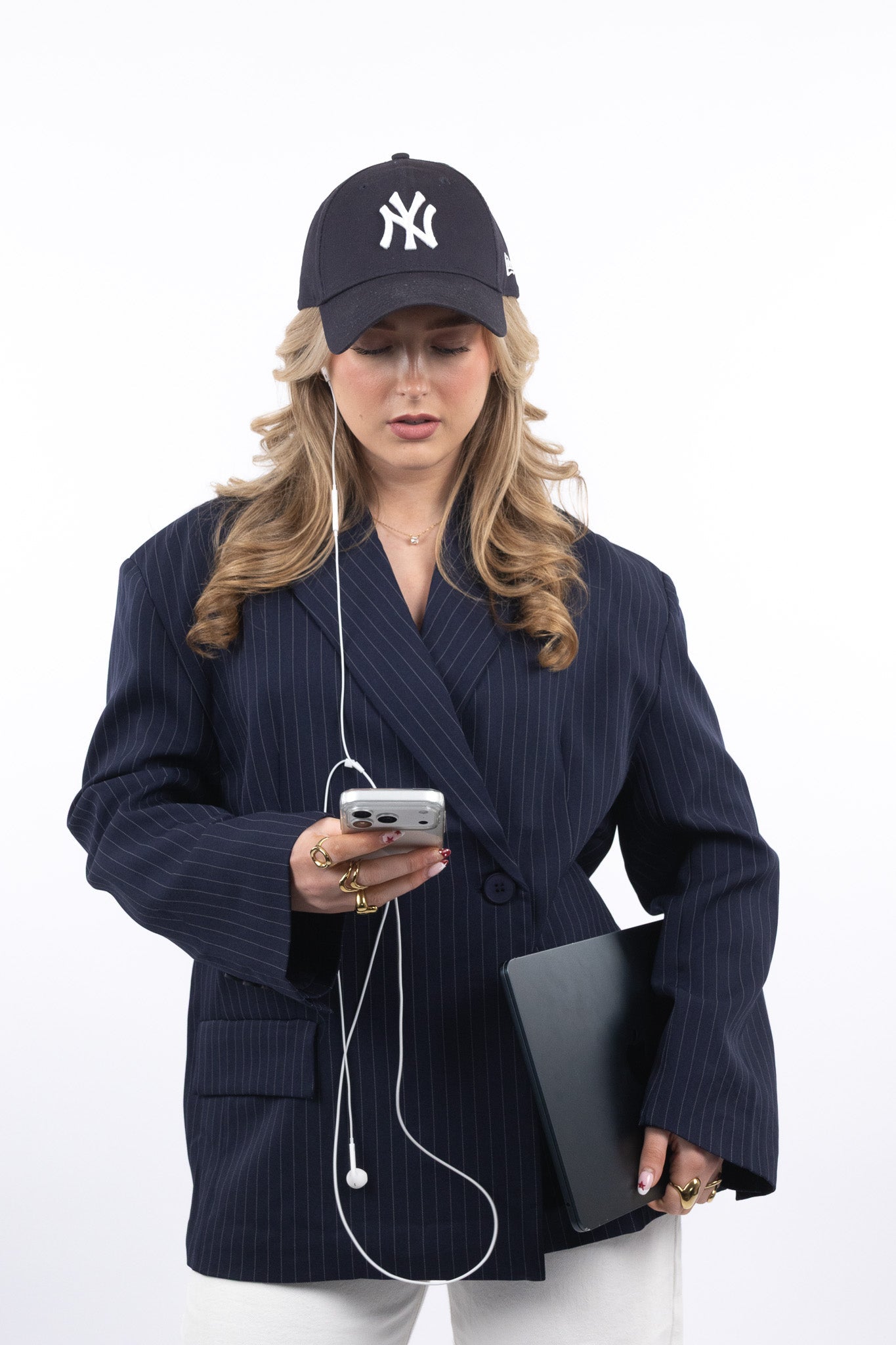 City Pinstripe Blazer