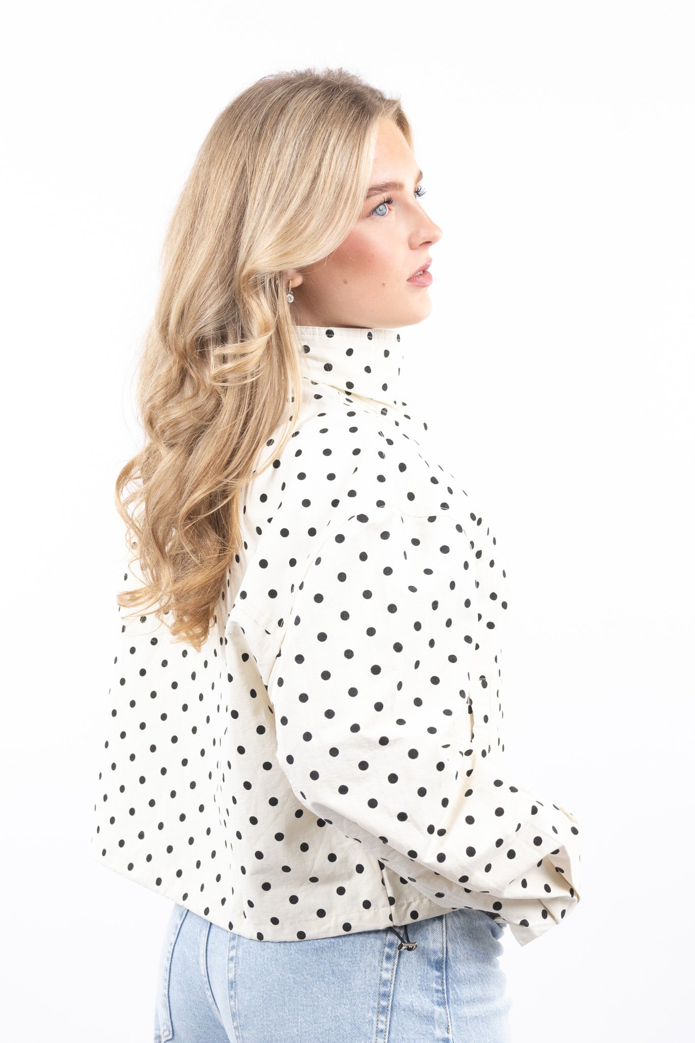Boxy Dot Print Jacket