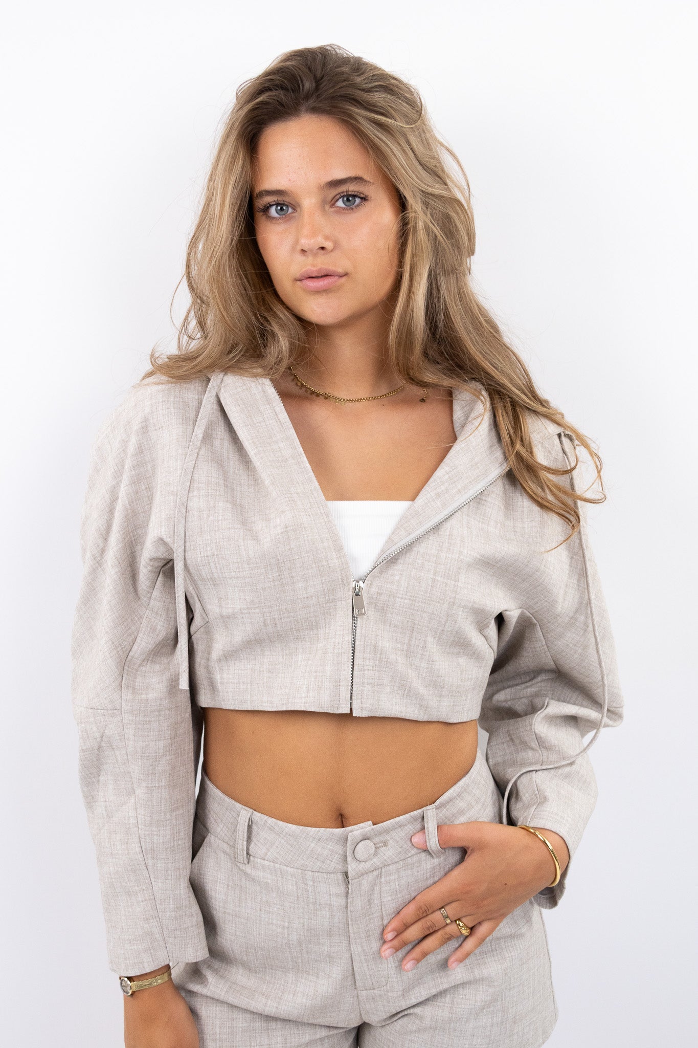 Zip Crop Blazer