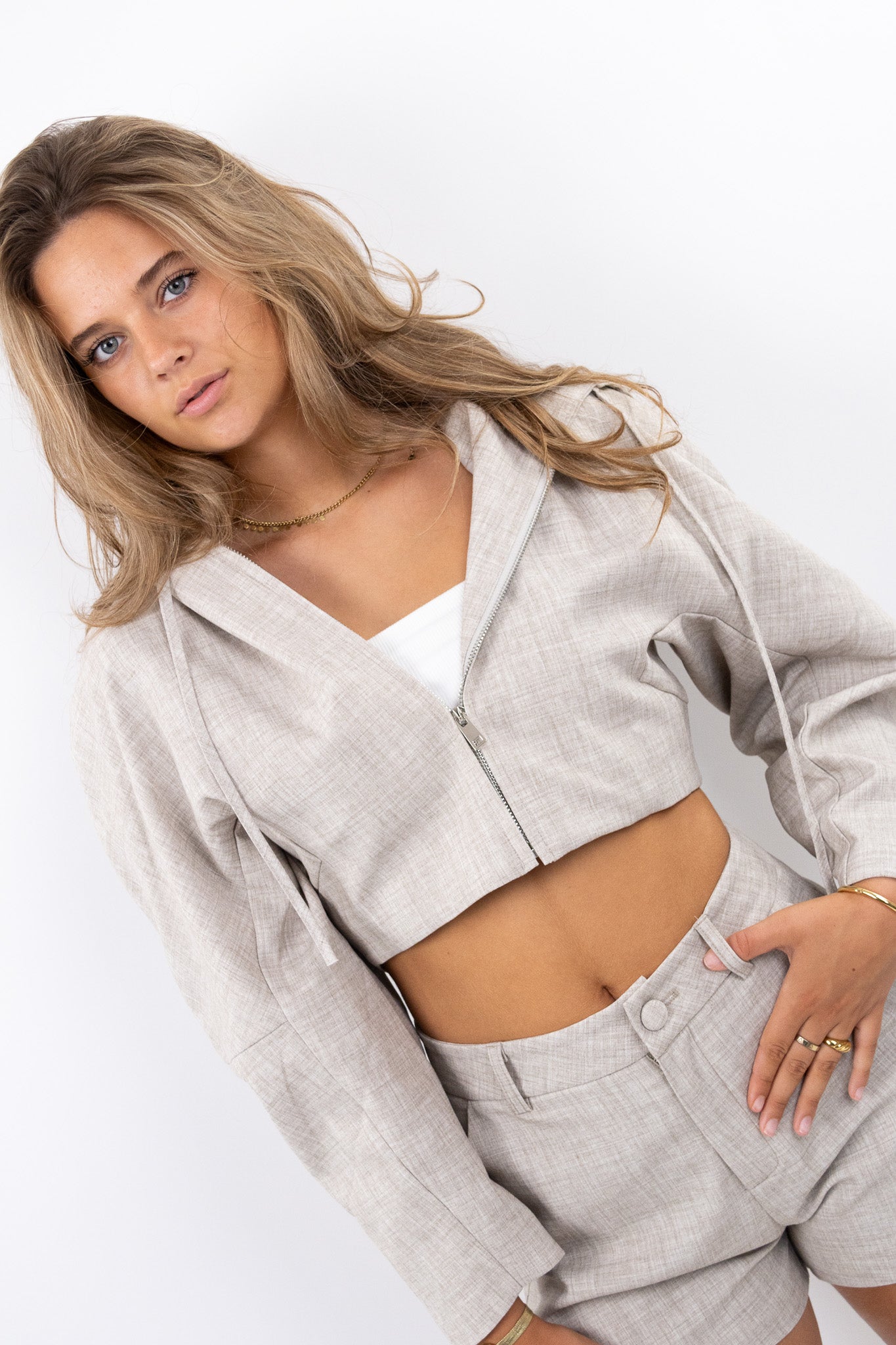 Zip Crop Blazer