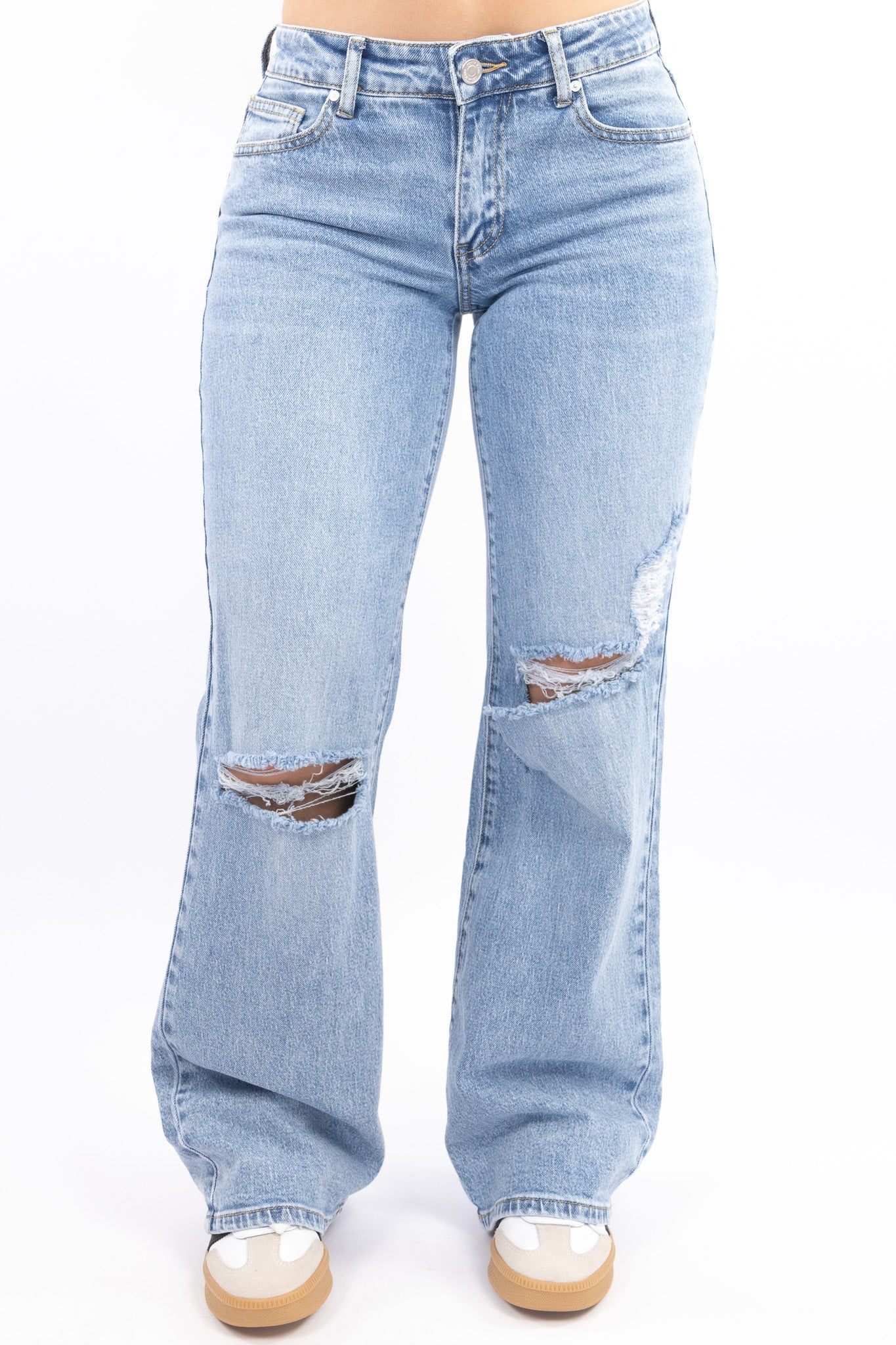 Low Waist Ripped Jeans