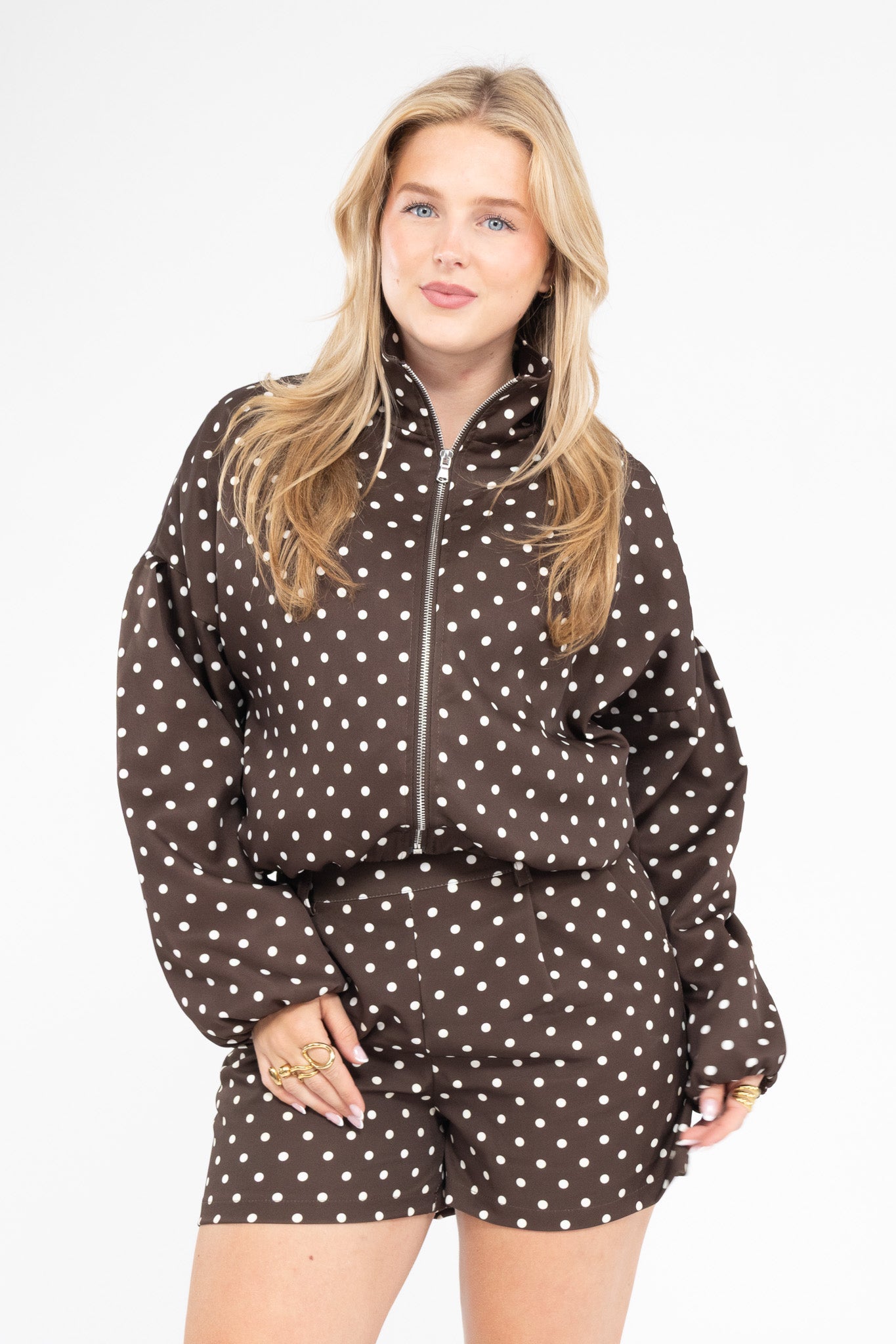 Polka Dot Jacket - Brown
