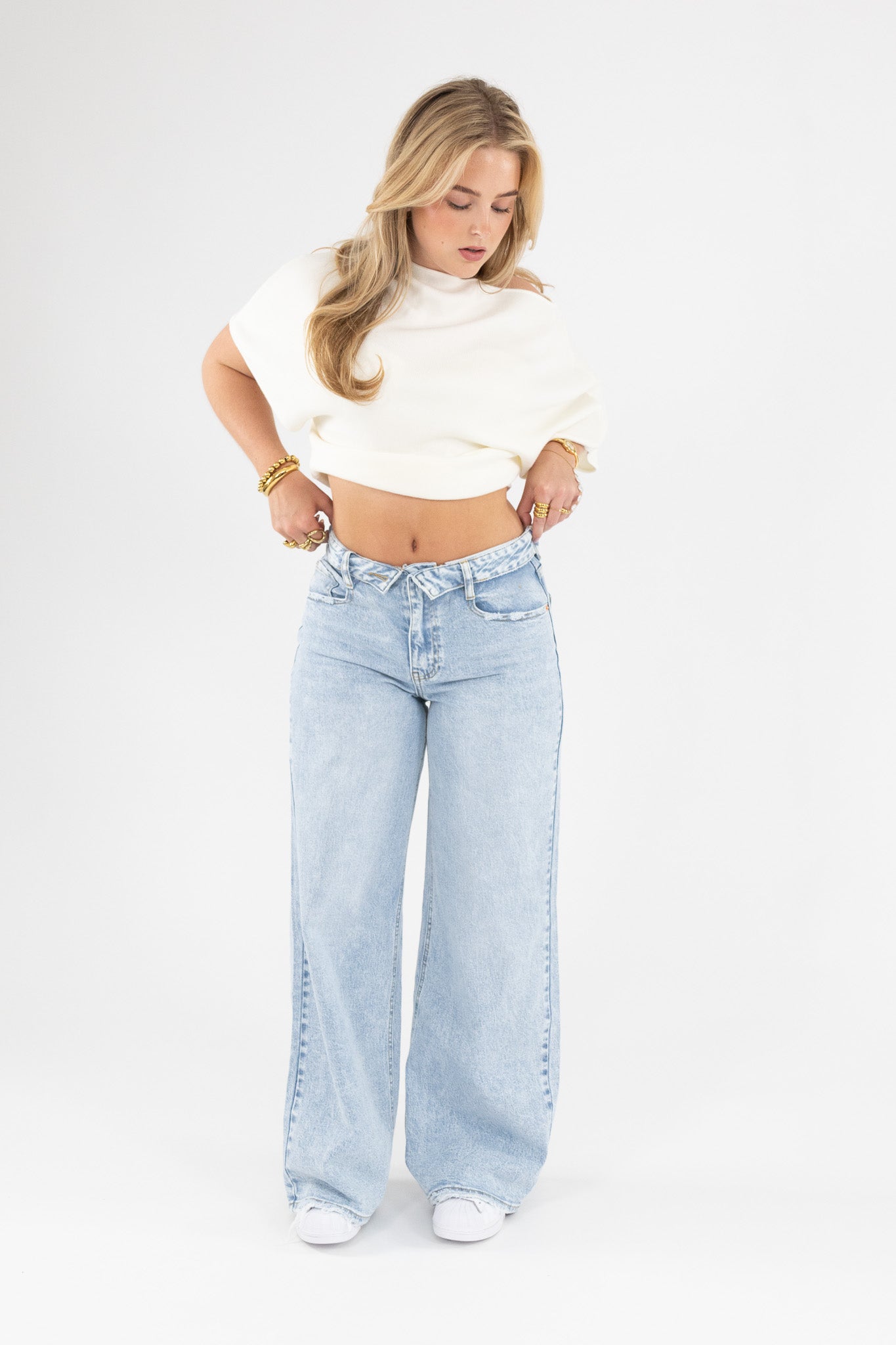 Basic Fold Over Jeans