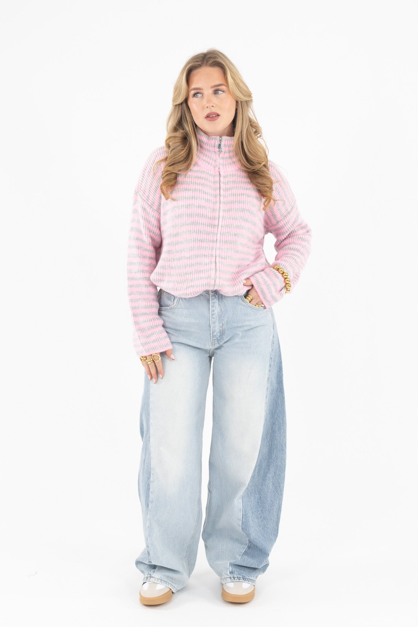 Ribbed Zip Cardigan