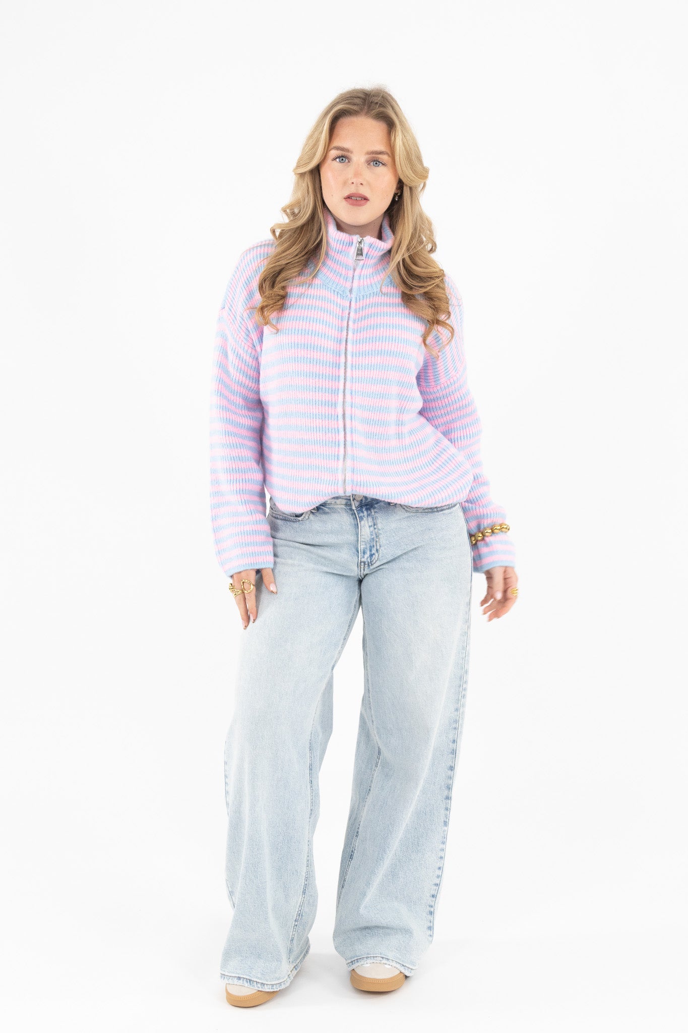 Ribbed Zip Cardigan
