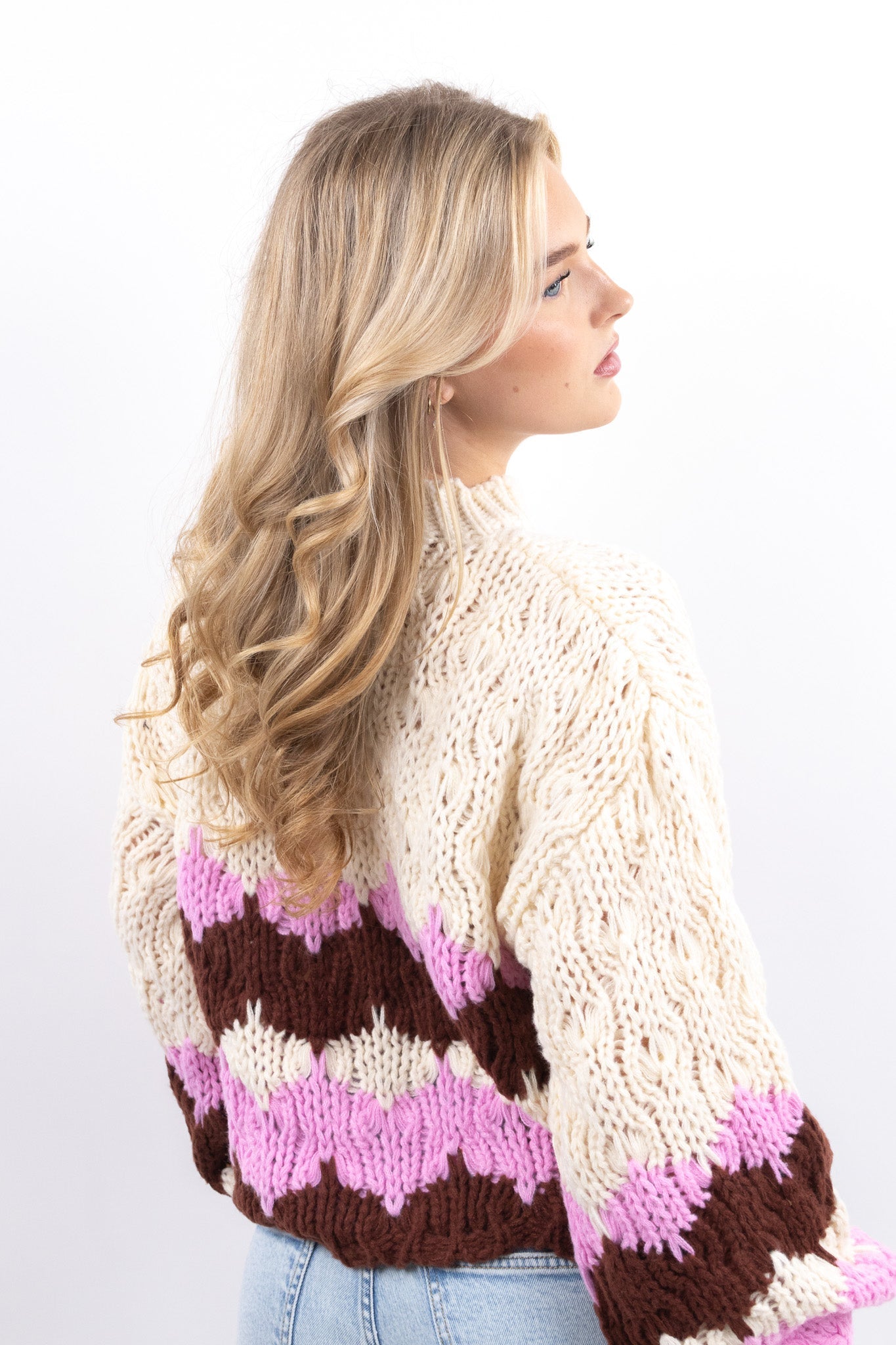 Chunky Zigzag Knit Sweater