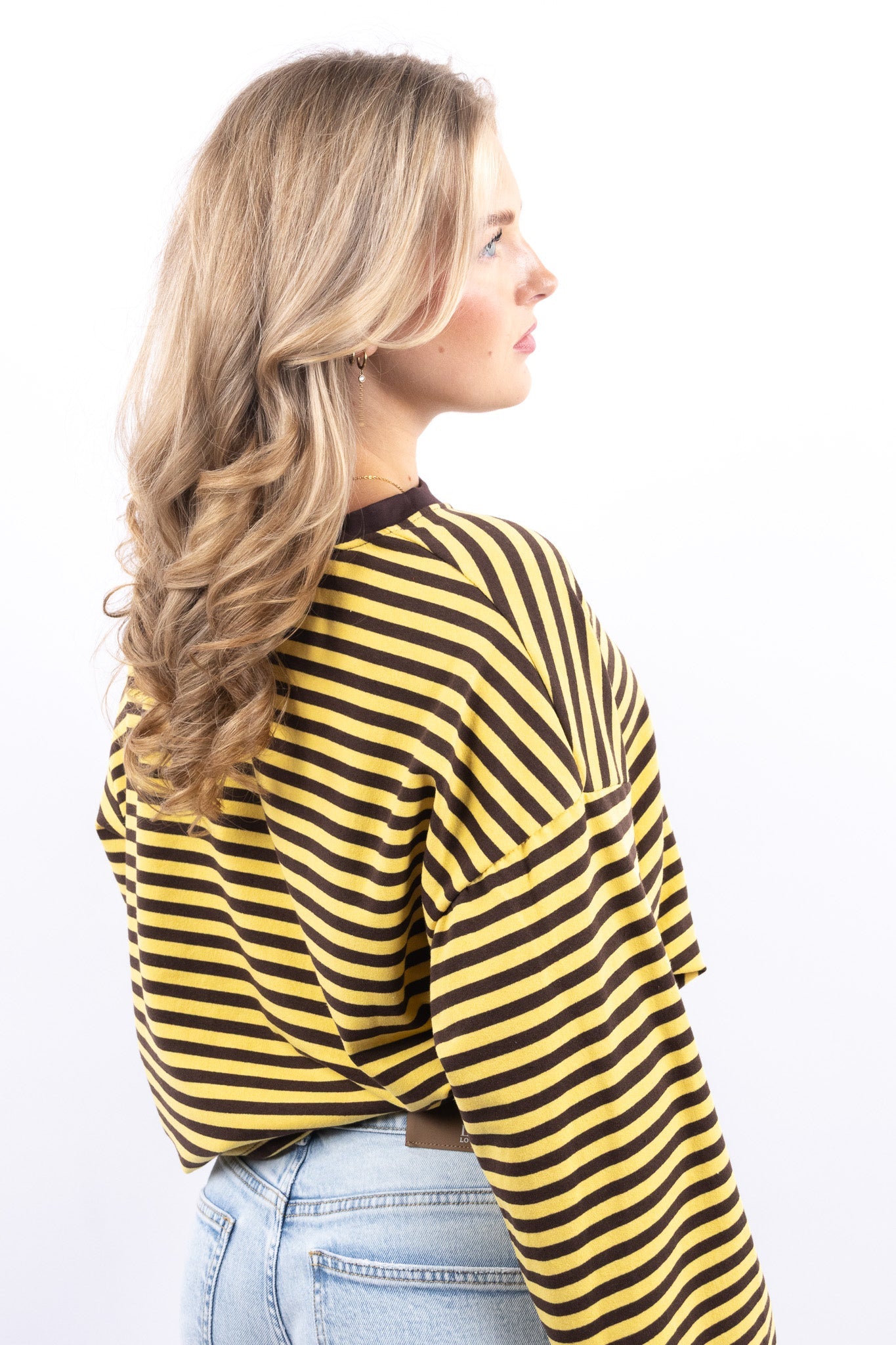 Striped long-sleeve top